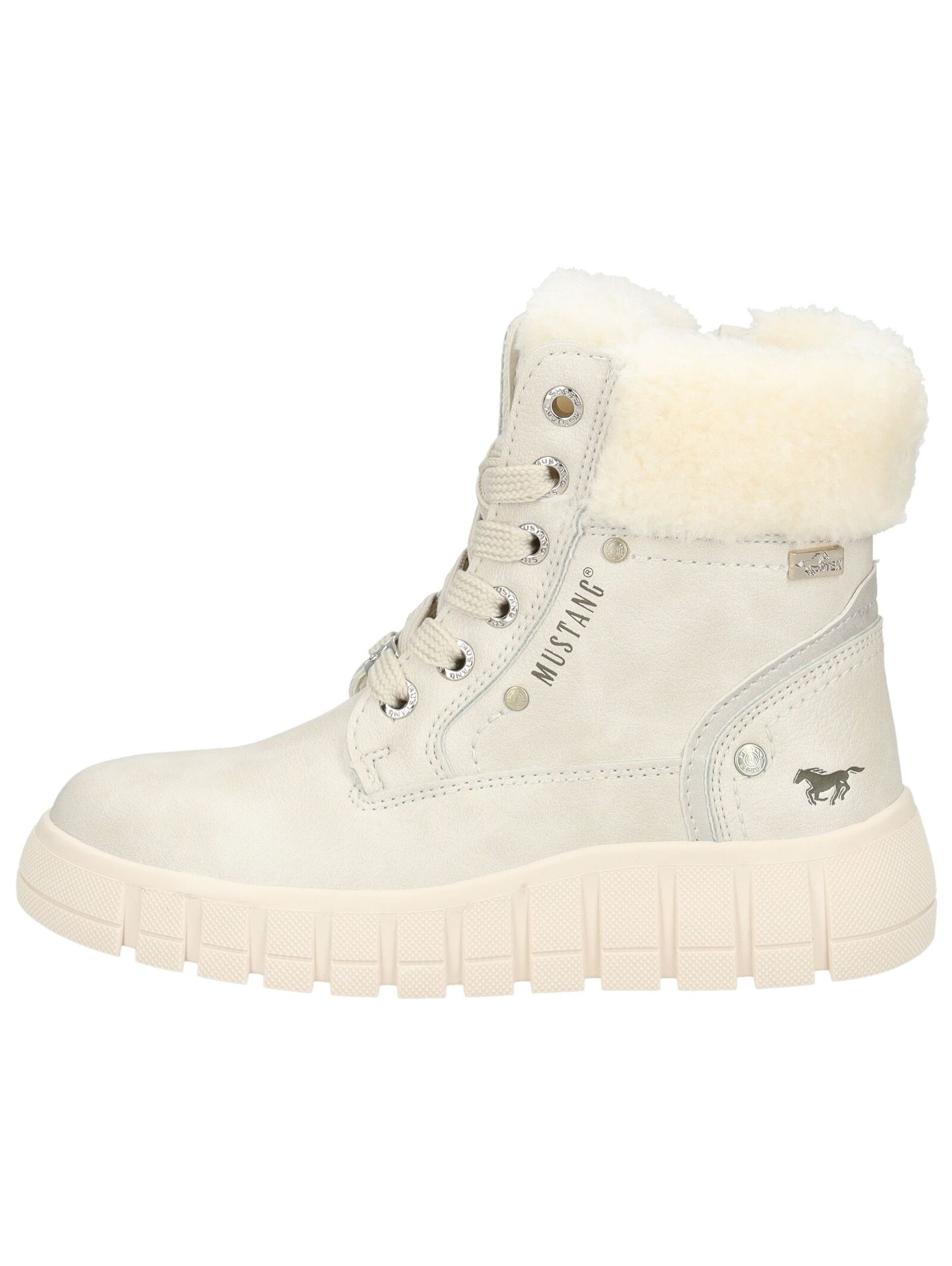 Mustang Shoes Schnürstiefelette "Mustang Shoes Stiefelette Lederimitat/Text günstig online kaufen