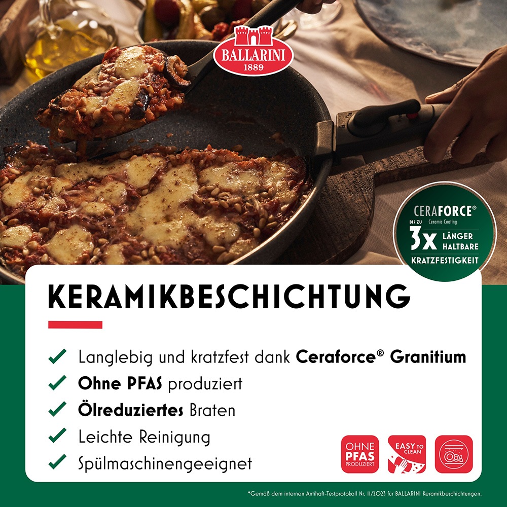 Thumbnail - BALLARINI Pfannen-Set "Bratpfanne Torre" Aluminium Set, 2 Griffe, 1 Bratpfanne 28 cm, 1 Bratpfanne 24 cm, 4 Stk. tlg. Ab...