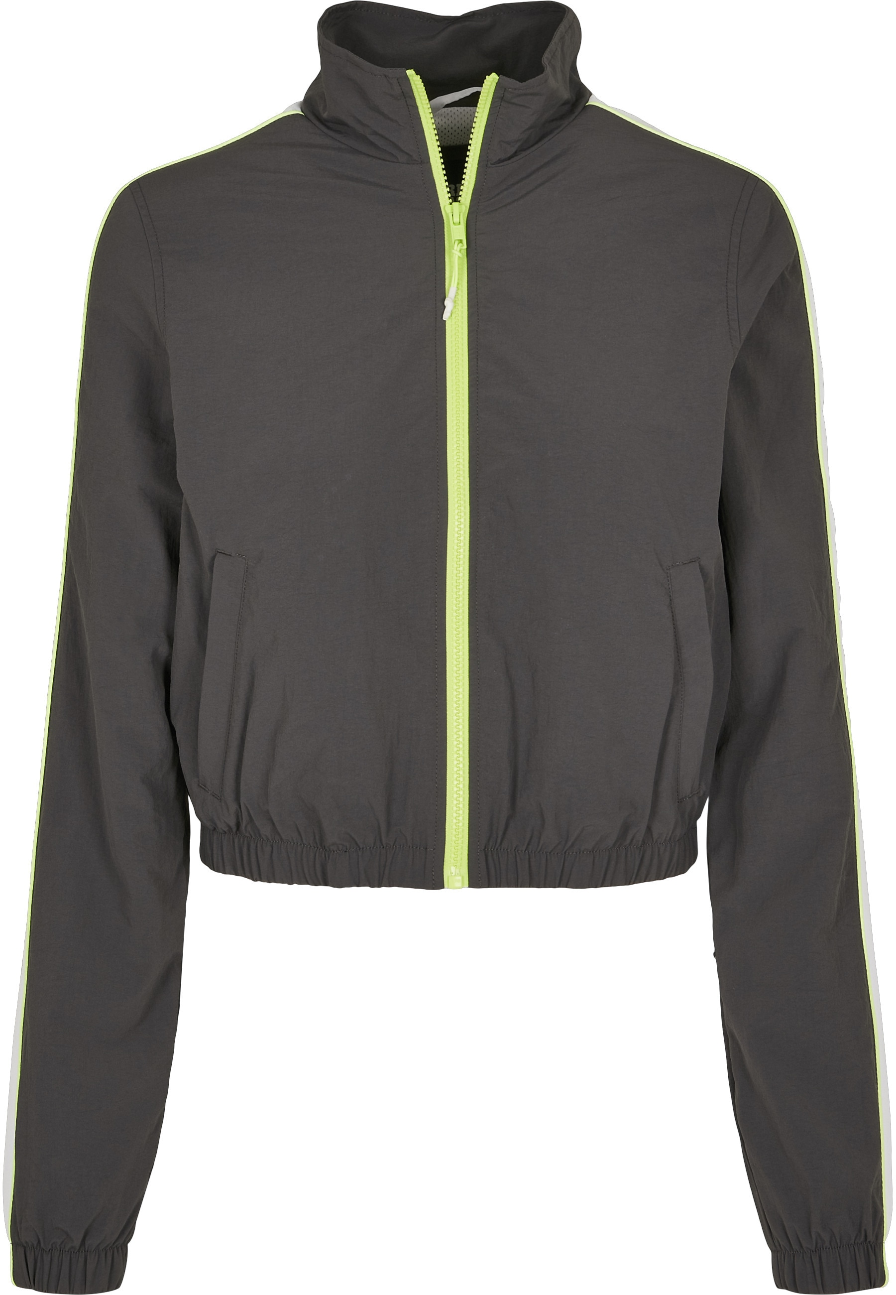 URBAN CLASSICS Allwetterjacke »Urban Classics Damen Ladies Short Piped Track Jacket« 1 Stk. tlg. ohne Kapuze