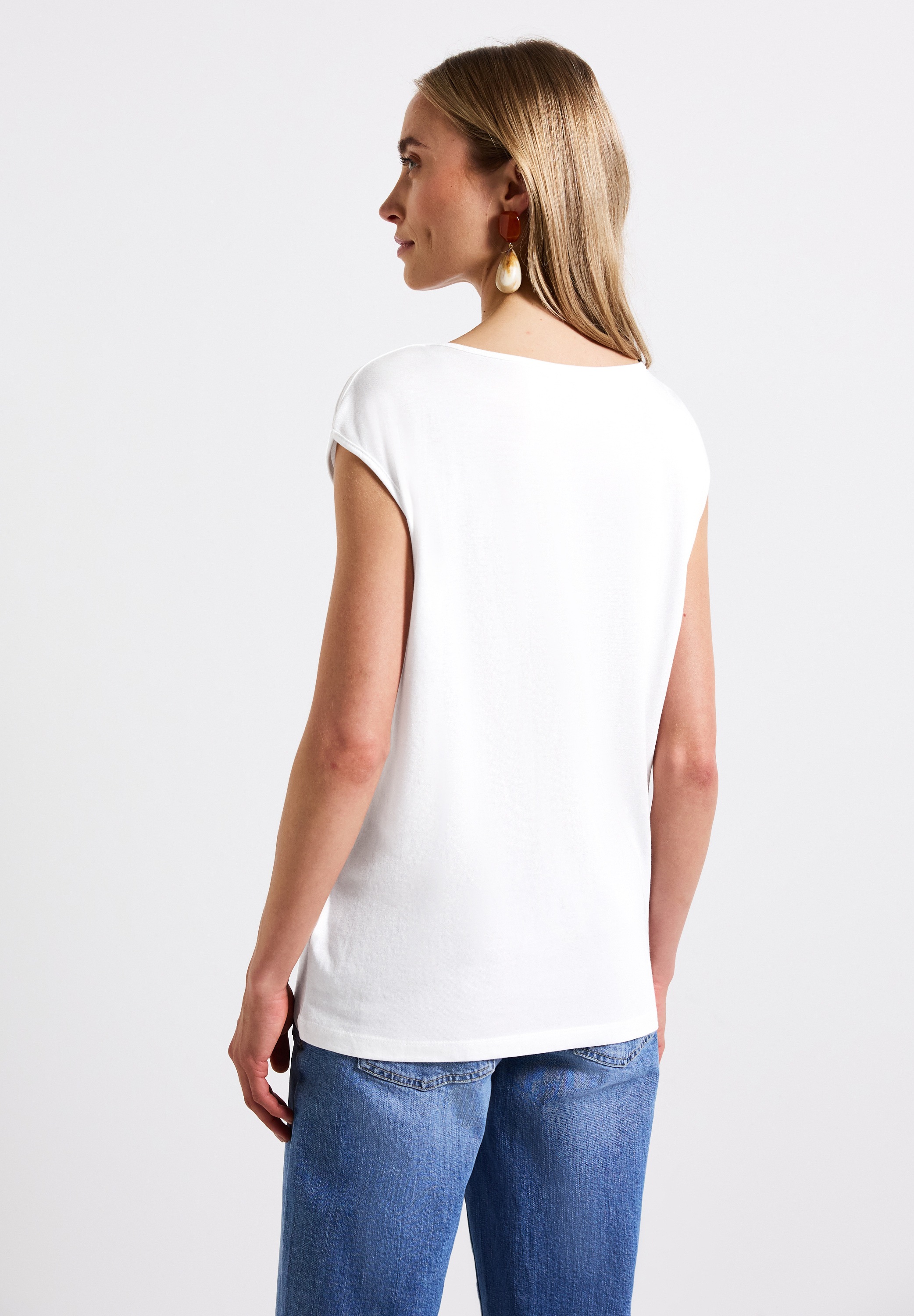 STREET ONE T-Shirt, mit U-Boot-Ausschnitt