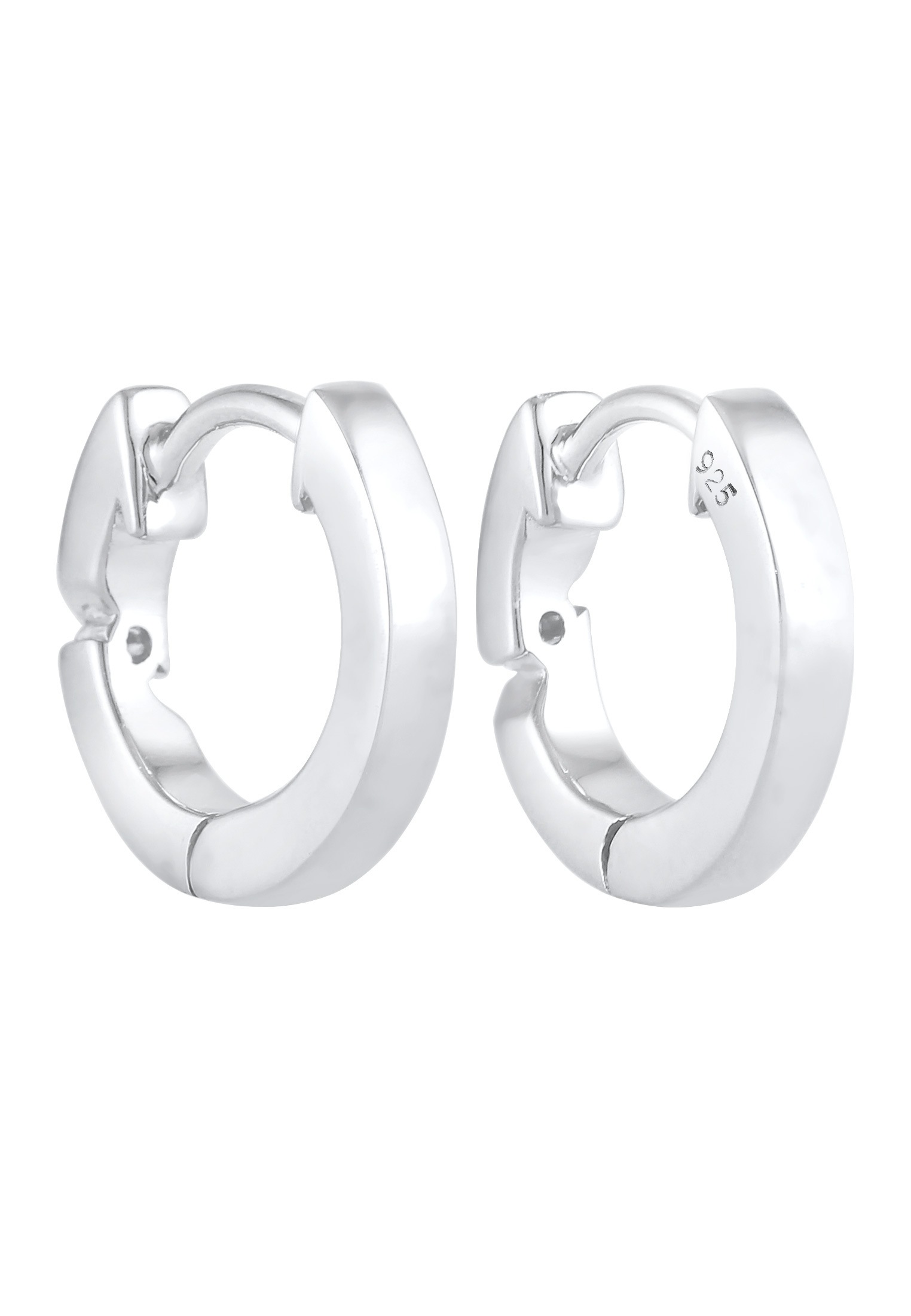 Elli DIAMONDS Paar Creolen »Ohrringe Creolen Basic Diamant (0.03 ct.) 925 Silber«