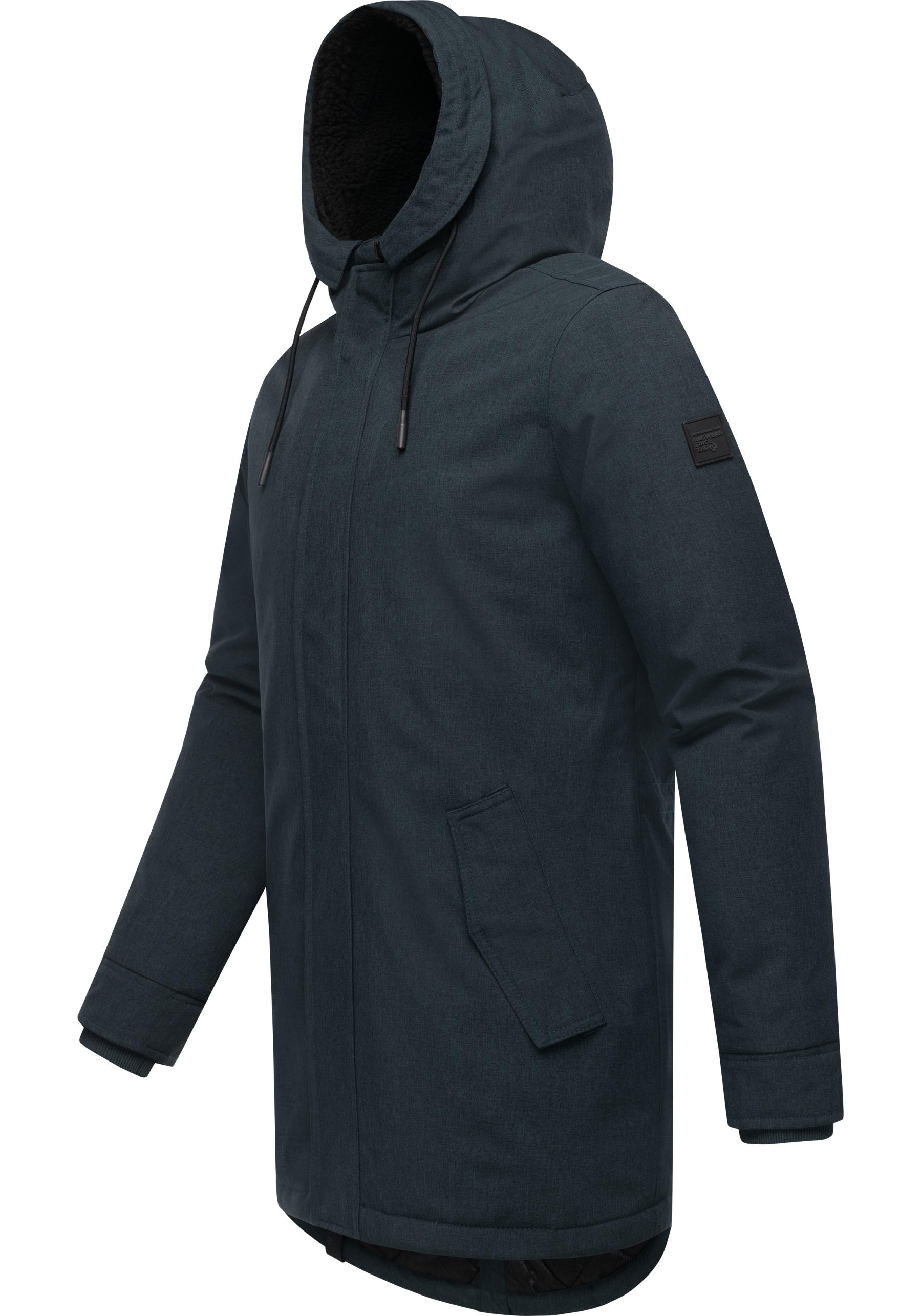 Ragwear Kurzmantel »Mr Smithem YOUMODO«, wasserdichte lange Herren Winterjacke mit Kapuze