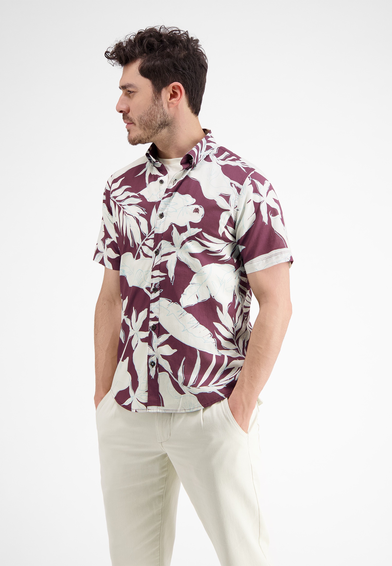 Thumbnail - LERROS Kurzarmhemd "LERROS Halbarmhemd mit floralem Print"