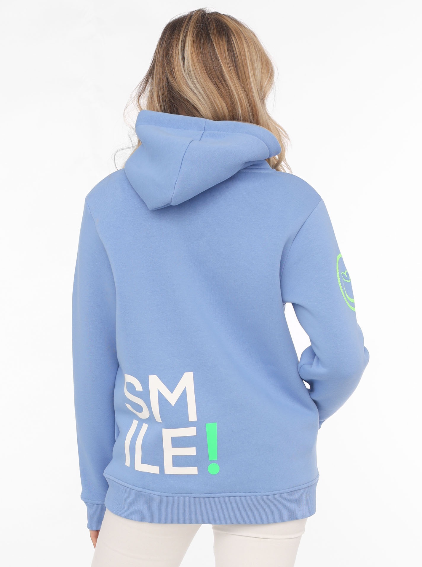 Zwillingsherz Sweatshirt, Stickerei, Schriftzug, Kapuze, Langarm, Kängurutasche, Kordelzug