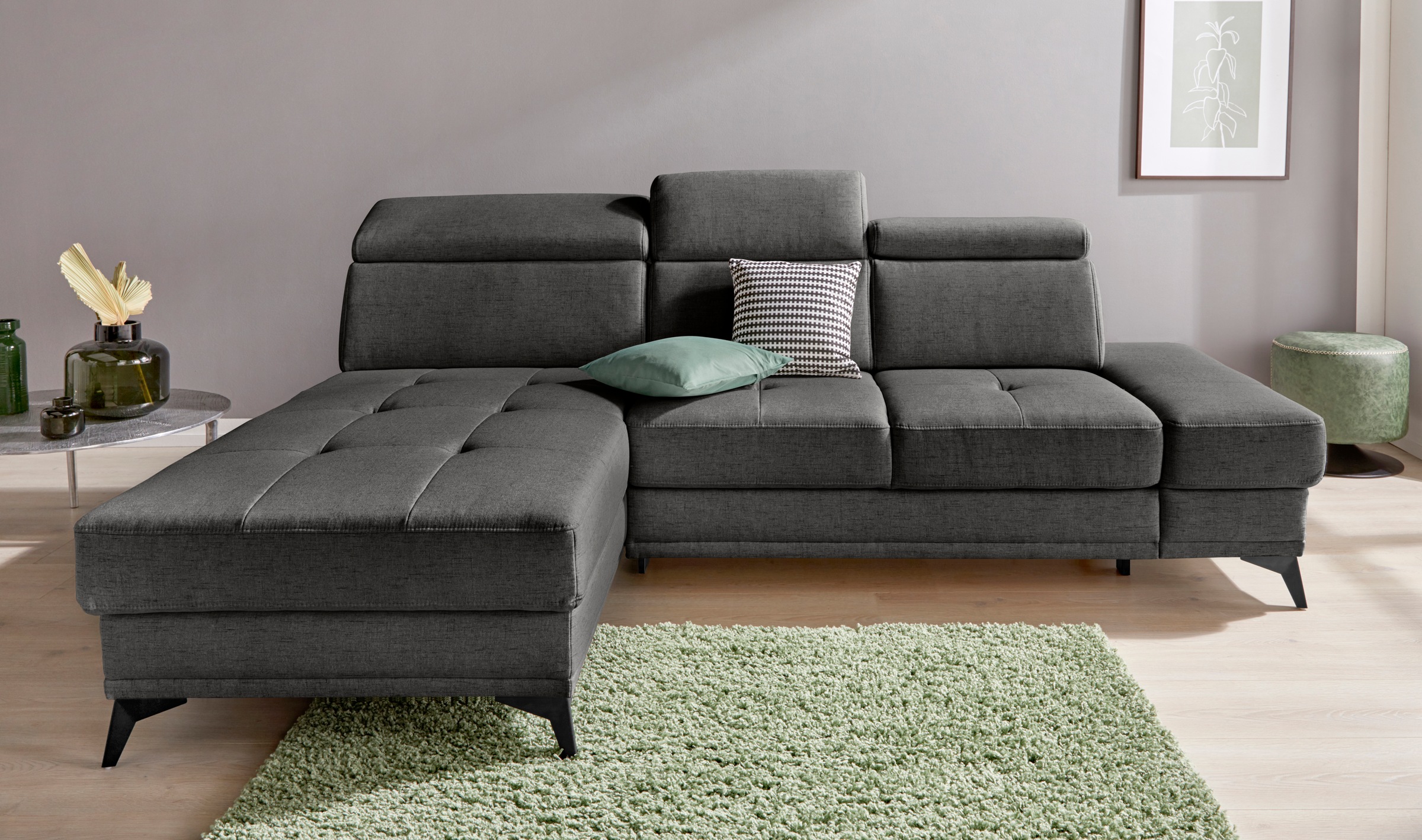 Home affaire "Cardiz L-Form" inkl.Kopfteilverstellung und Federkern wahlwei günstig online kaufen