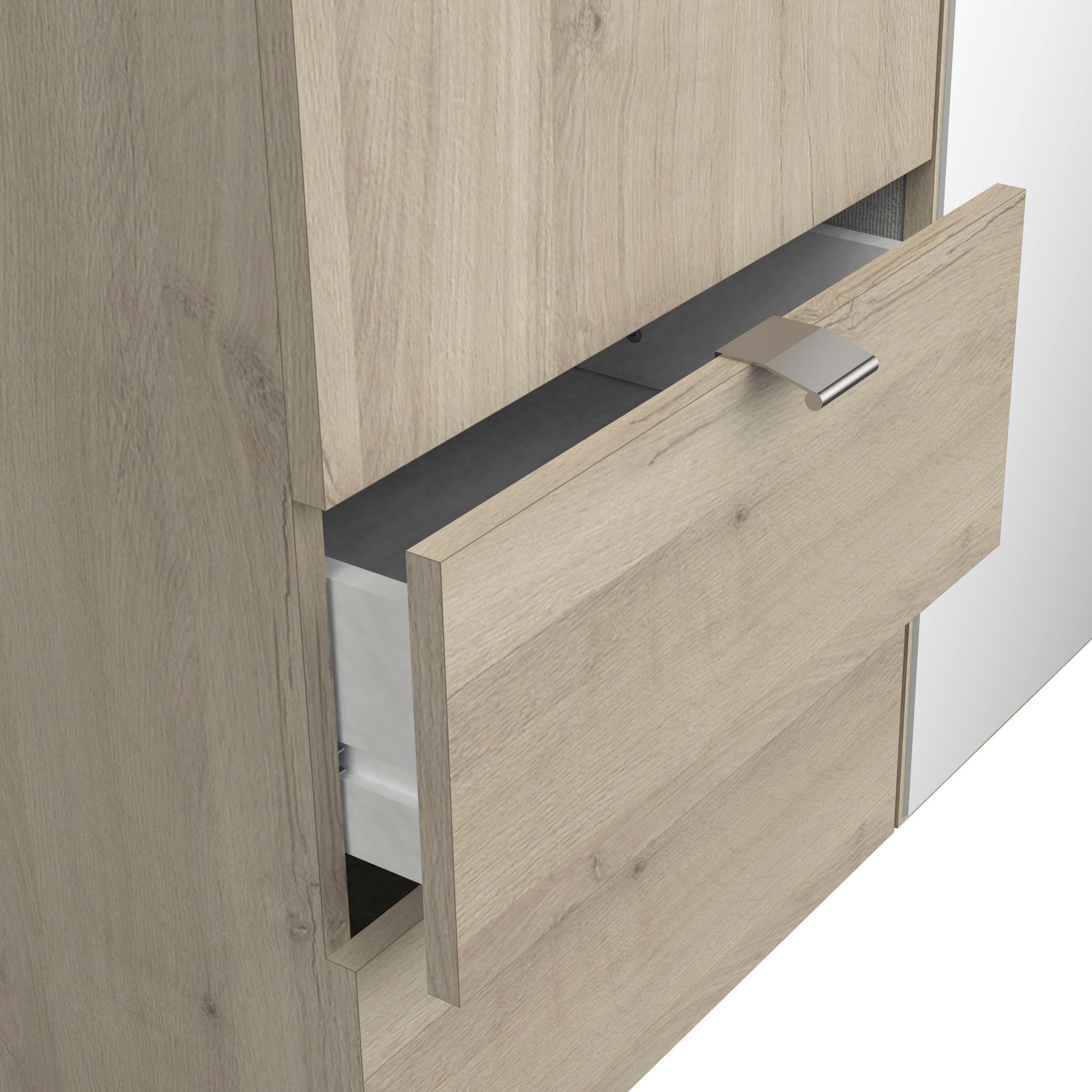 Demeyere GROUP Kleiderschrank »Mellie«, SCHRANK 4-TUERIG 2 SPIEGELN 4 SCHUBLADEN