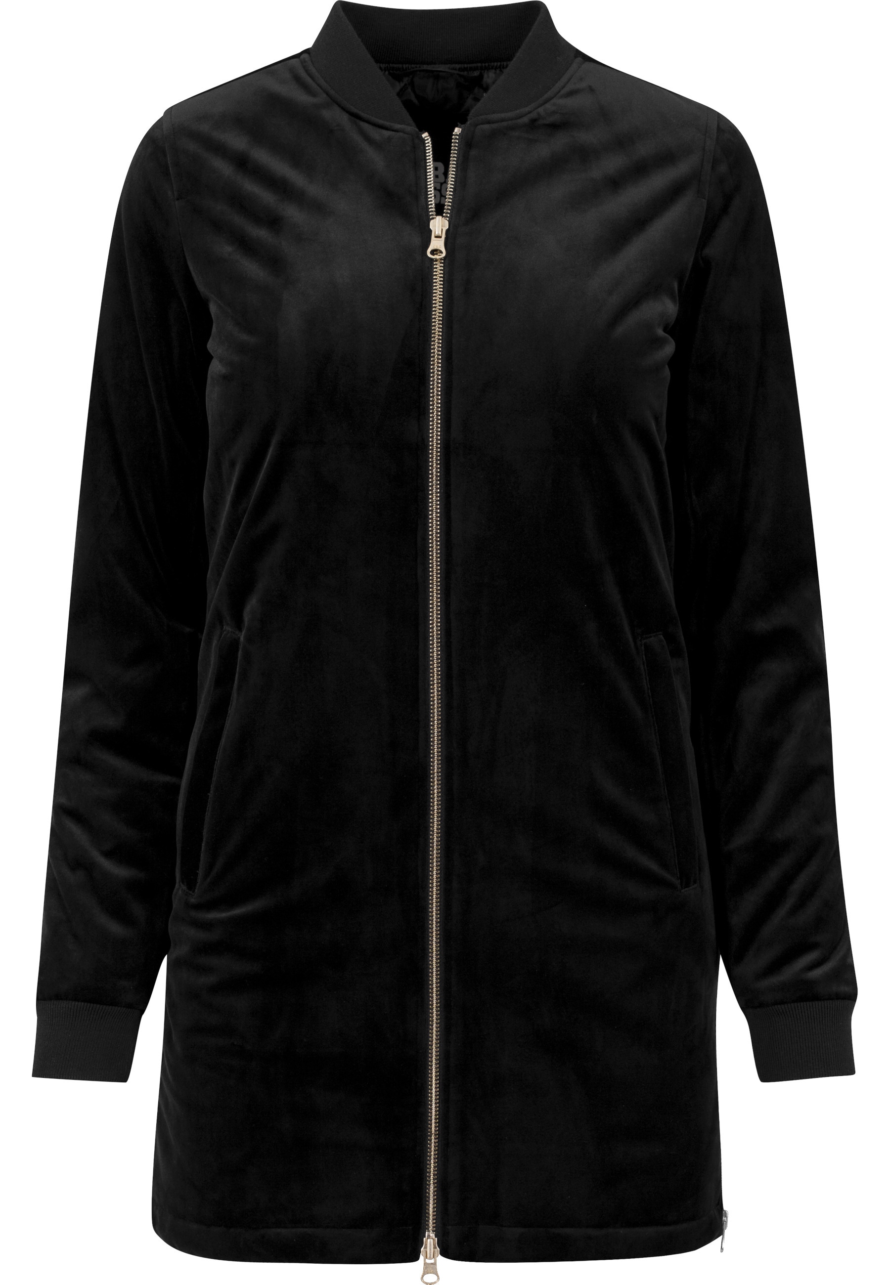 URBAN CLASSICS Langmantel "Urban Classics Damen Ladies Long Velvet Jacket" günstig online kaufen