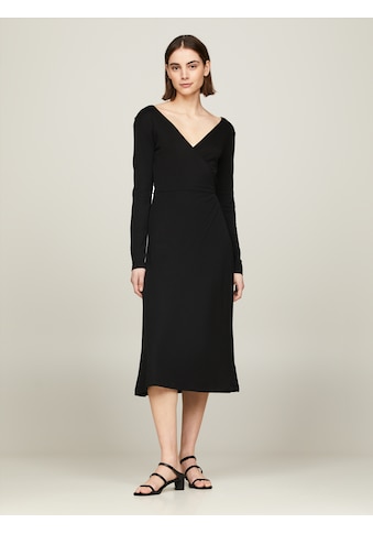 Wickelkleid »F&F WRAP MIDI DRESS LS«