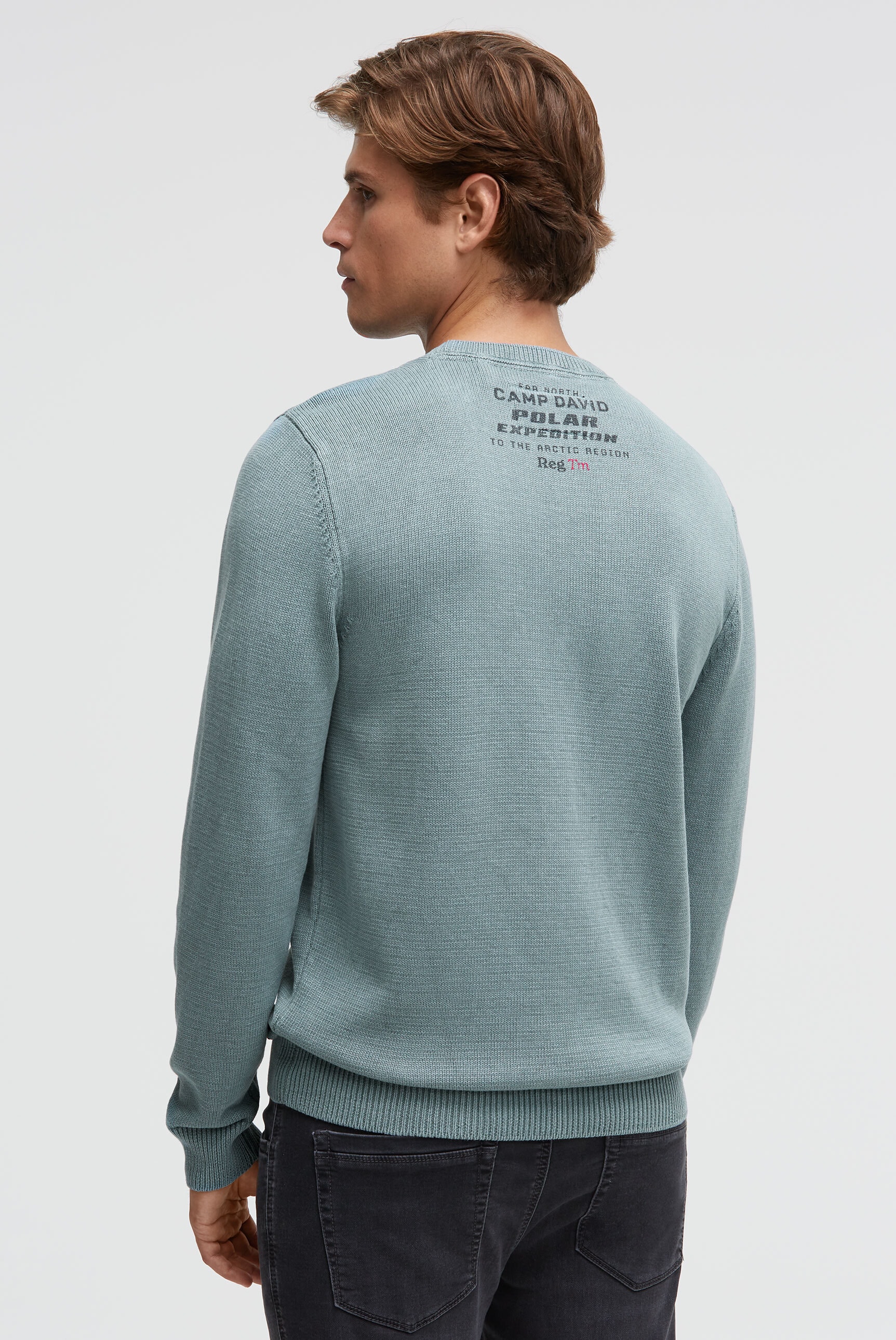 CAMP DAVID Rundhalspullover aus Baumwolle