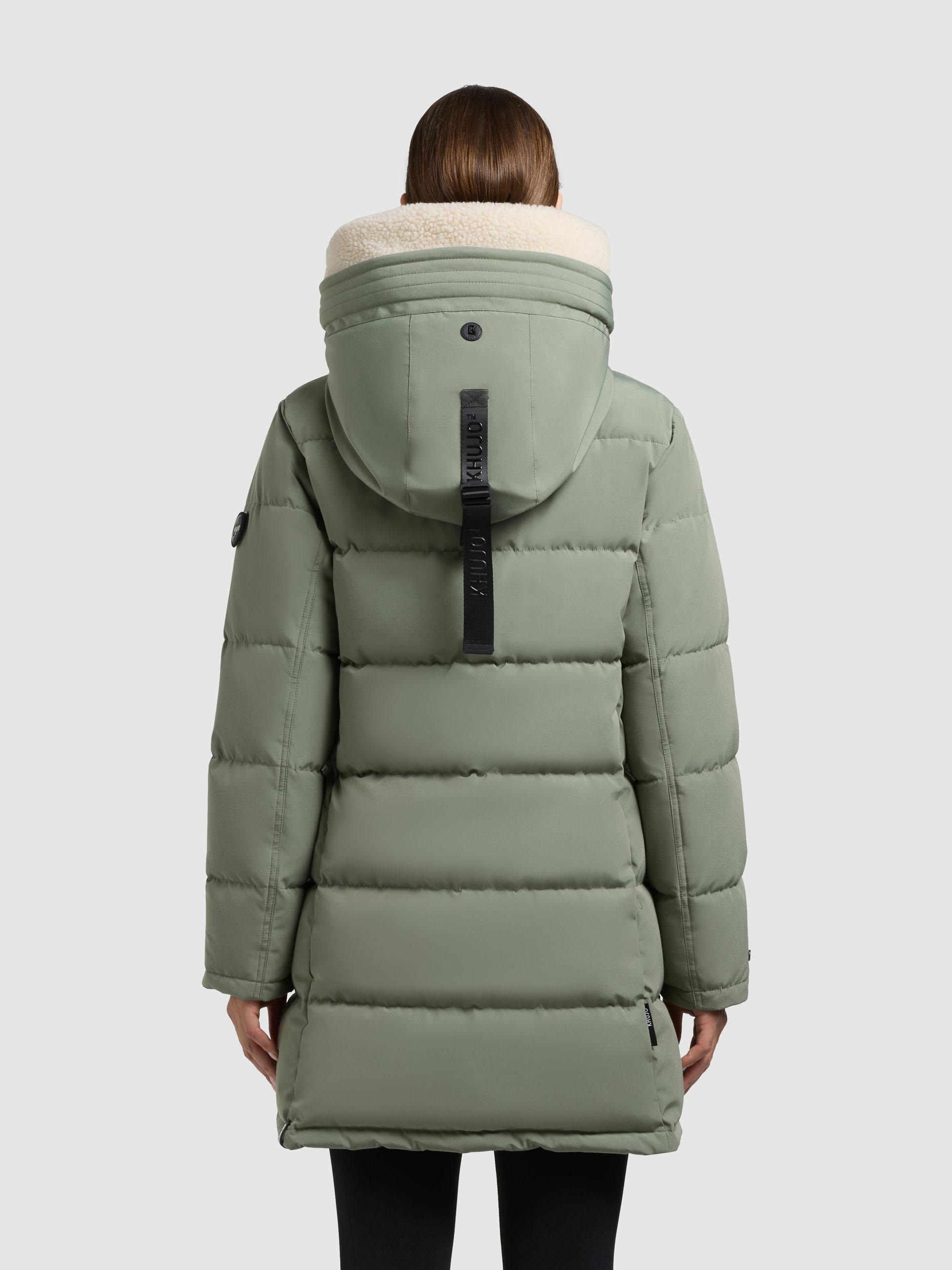 Thumbnail - khujo Steppmantel "Kelsi" Langer Damen Mantel mit abnehmbarem Kunstfell-Besatz