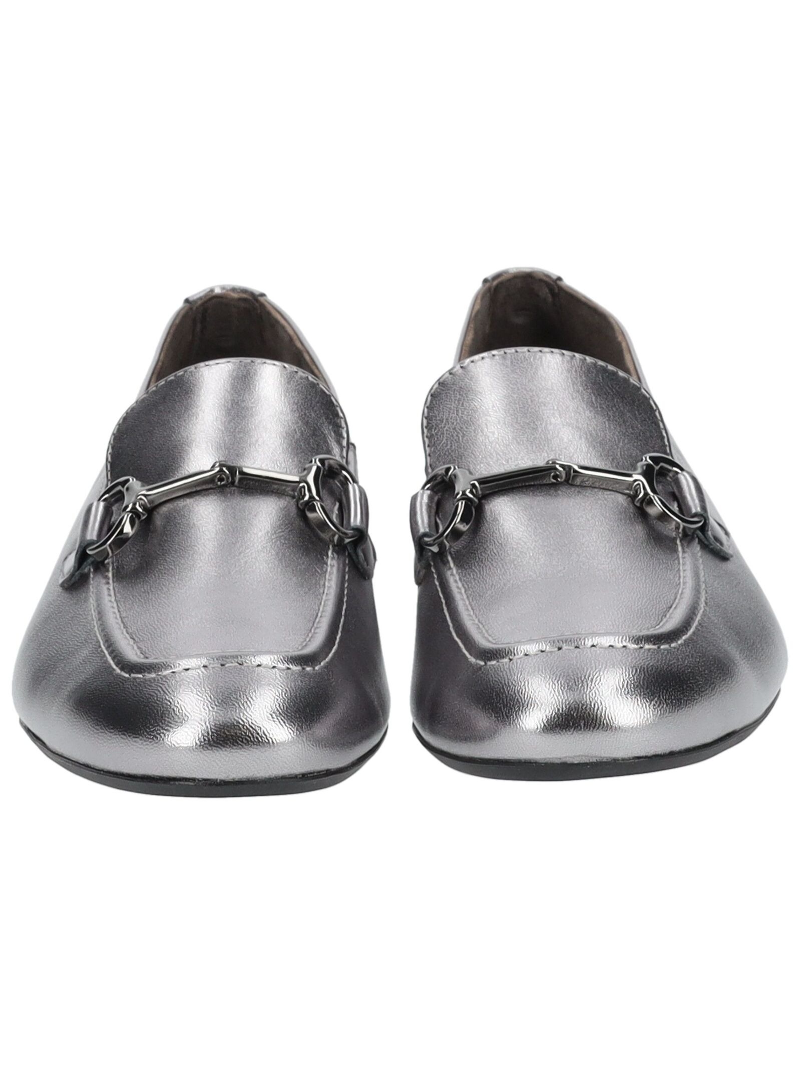 Slipper PAUL GREEN "Paul Green Slipper Leder", Damen, Gr. 40, silber (metallic silber), Leder, Schuhe Slipper 2
