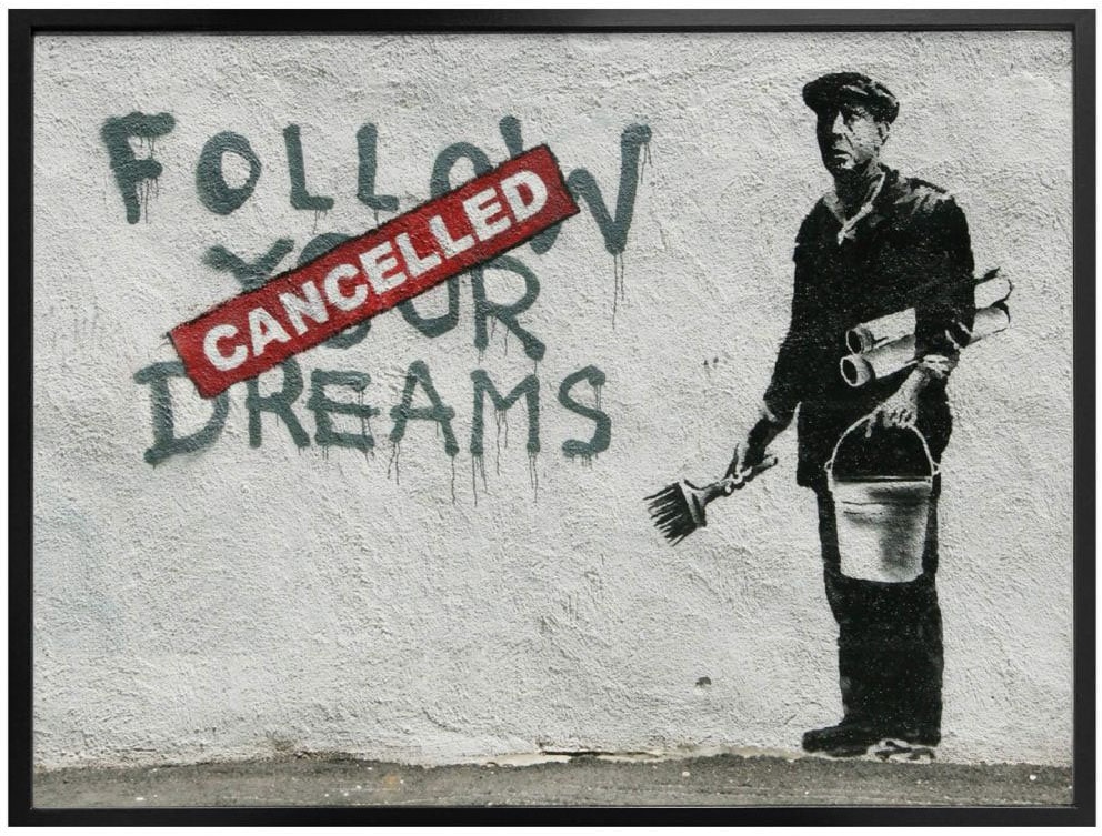Poster, Poster Schriftzug, dreams«, bestellen Follow BAUR your Wandbild, (1 Wall-Art »Graffiti St.), | Wandposter Bild, Bilder