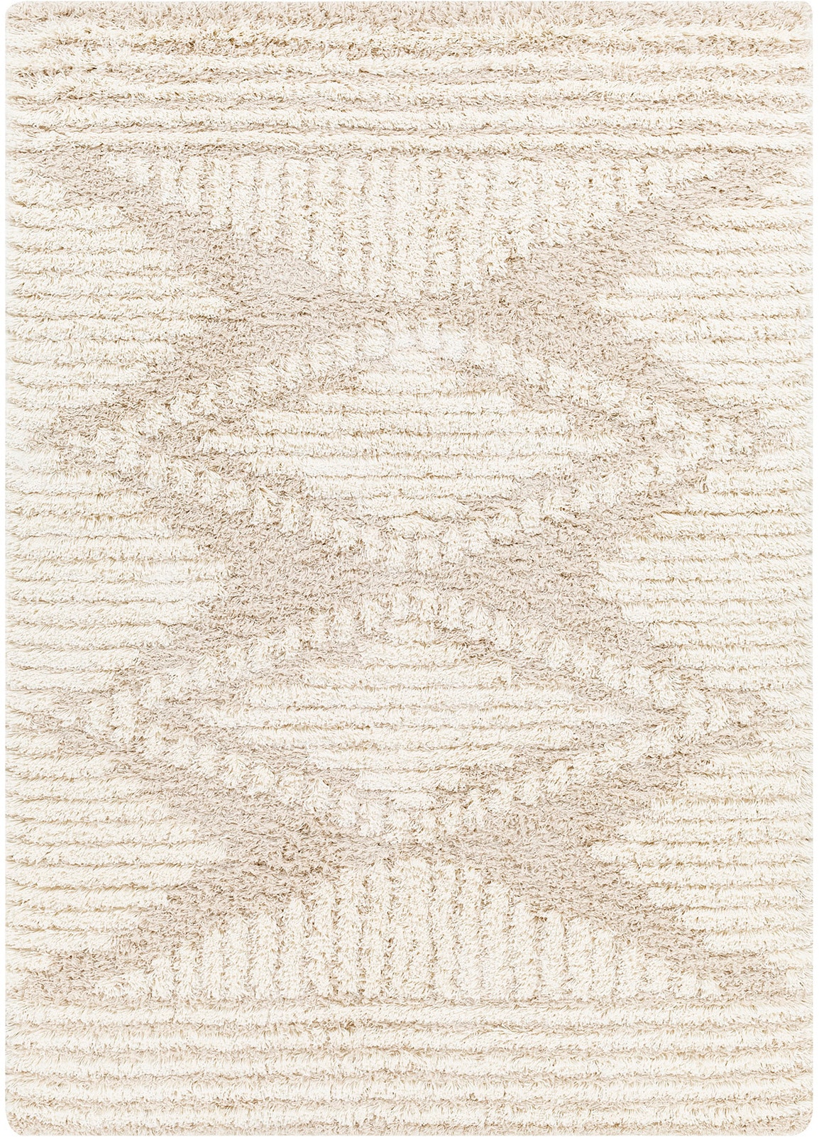 Livabliss Hochflor-Teppich »TUZLA« rechteckig 52 mm Höhe Flauschig, Langflor, Weich, Boho Wohnzimmerteppich, Beige