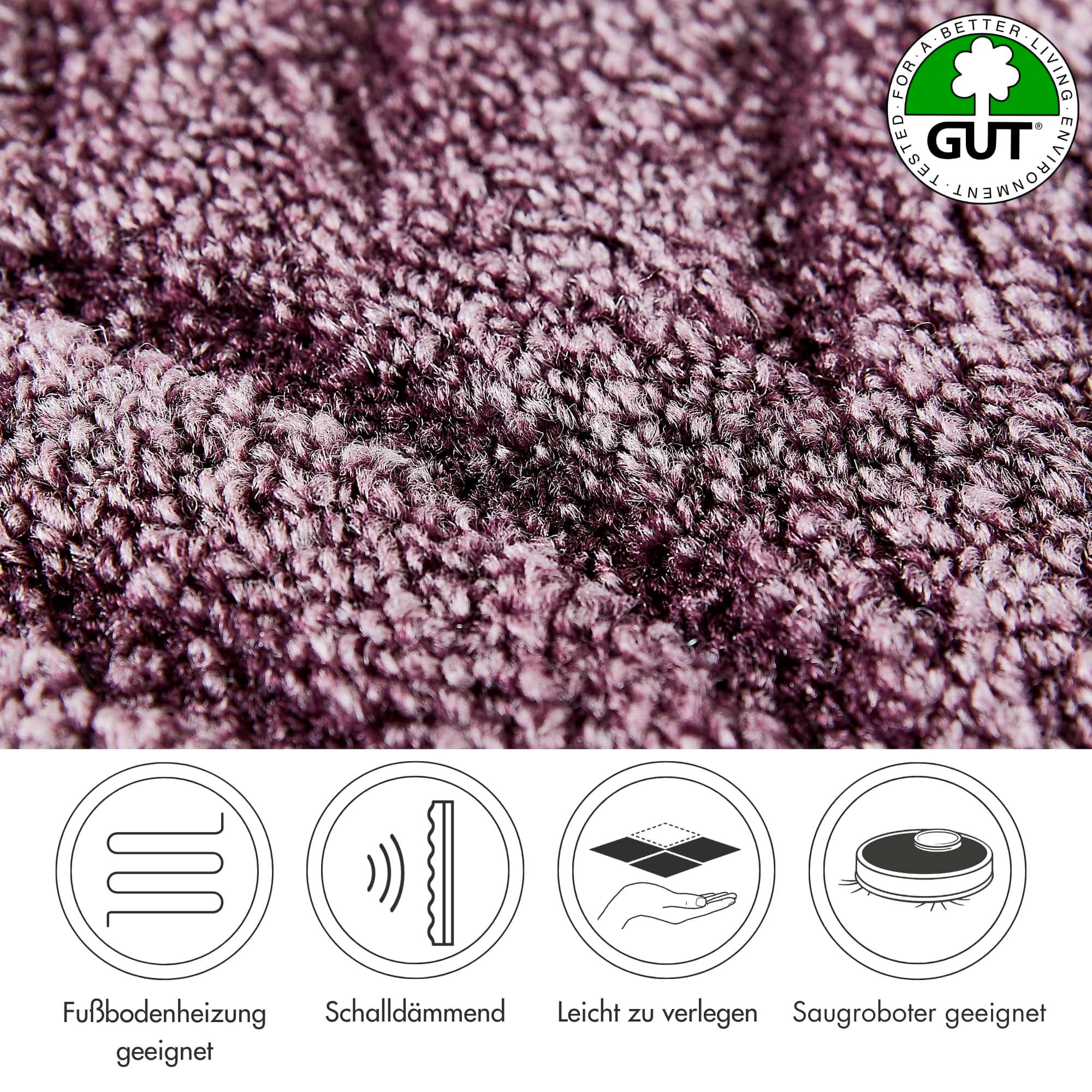 Andiamo Teppichboden »Emmy, Strukturschlinge, Made in Belgium«, rechteckig, 9 mm Höhe, gemustert, Breite 400 cm, Hoch-Tief Effekt, pflegeleicht, Wohnzimmer