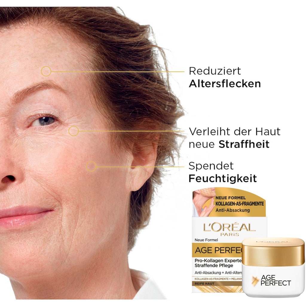 L'ORÉAL PARIS Gesichtspflege-Set »Age Perfect Pro-Kollagen Tag & Nacht«, (2 tlg.)