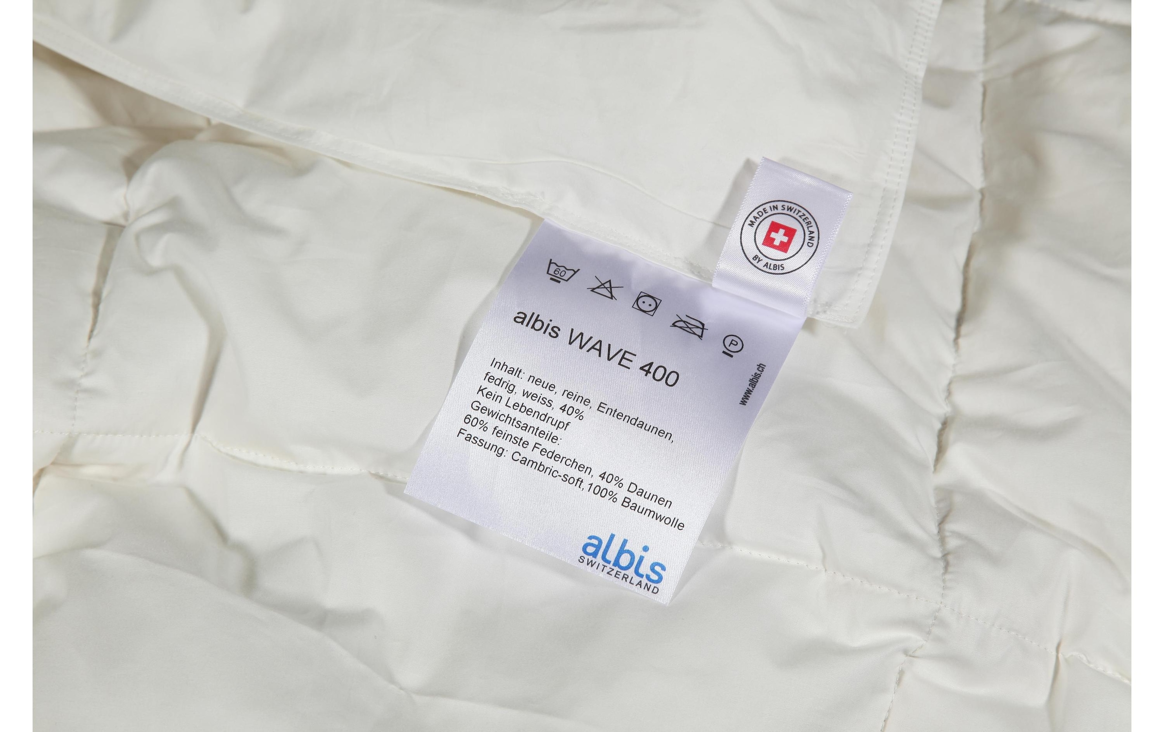 Albis Switzerland Daunenbettdecke »Wave 400« warm 1 Stk. tlg.