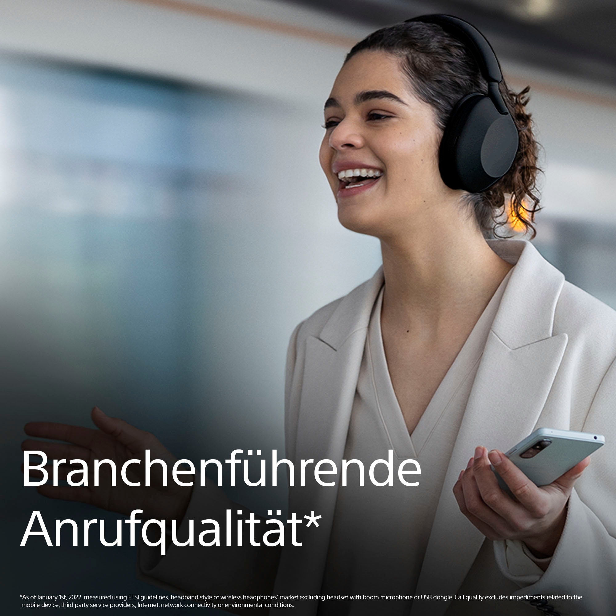 Sony Bluetooth-Kopfhörer »WH1000XM5 kabellos«, A2DP Bluetooth-AVRCP Bluetooth-HFP-HSP-Bluetooth, Multi-Point-Verbindung-Sprachsteuerung-Rauschunterdrückung-Noise-Cancelling-Freisprechfunktion-Hi-Res