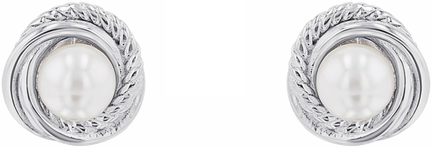 Amor Paar Ohrstecker »Knoten-Optik, 2038058«, mit Muschelkernperle