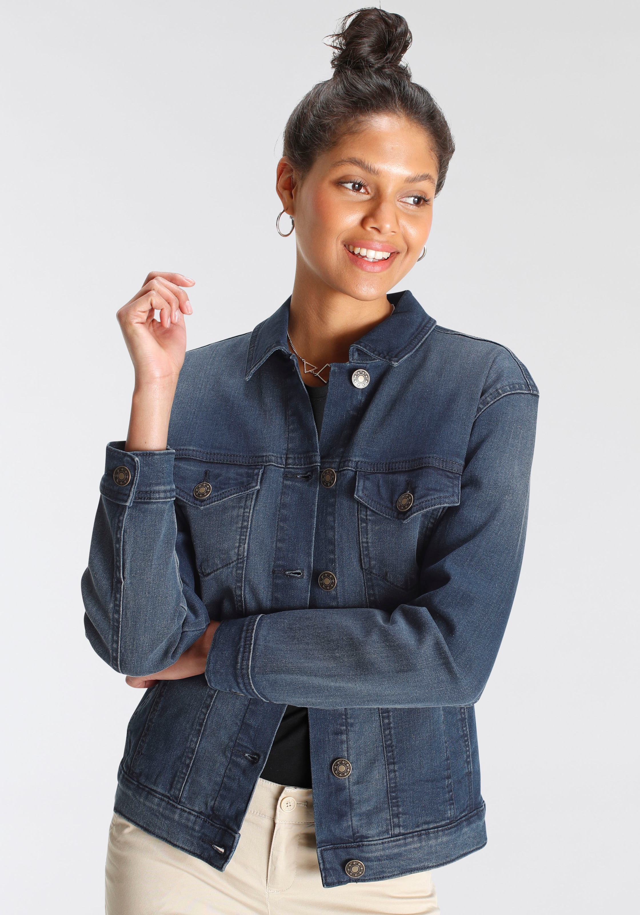 AJC | Oversize-Look Jeansjacke, BAUR kaufen im