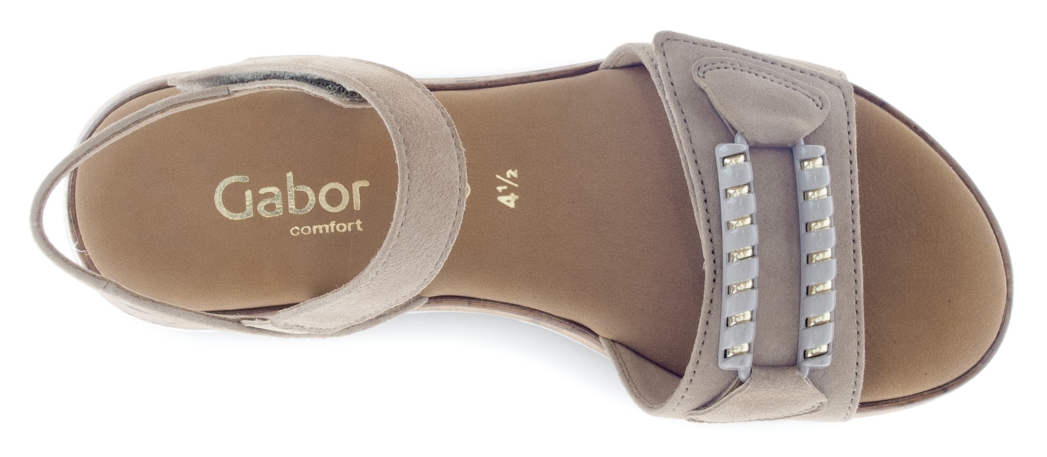 Gabor Sandalette »RHODOS«, Sommerschuh, Riemchensandale mit zwei Klettverschlüssen, G-Weite