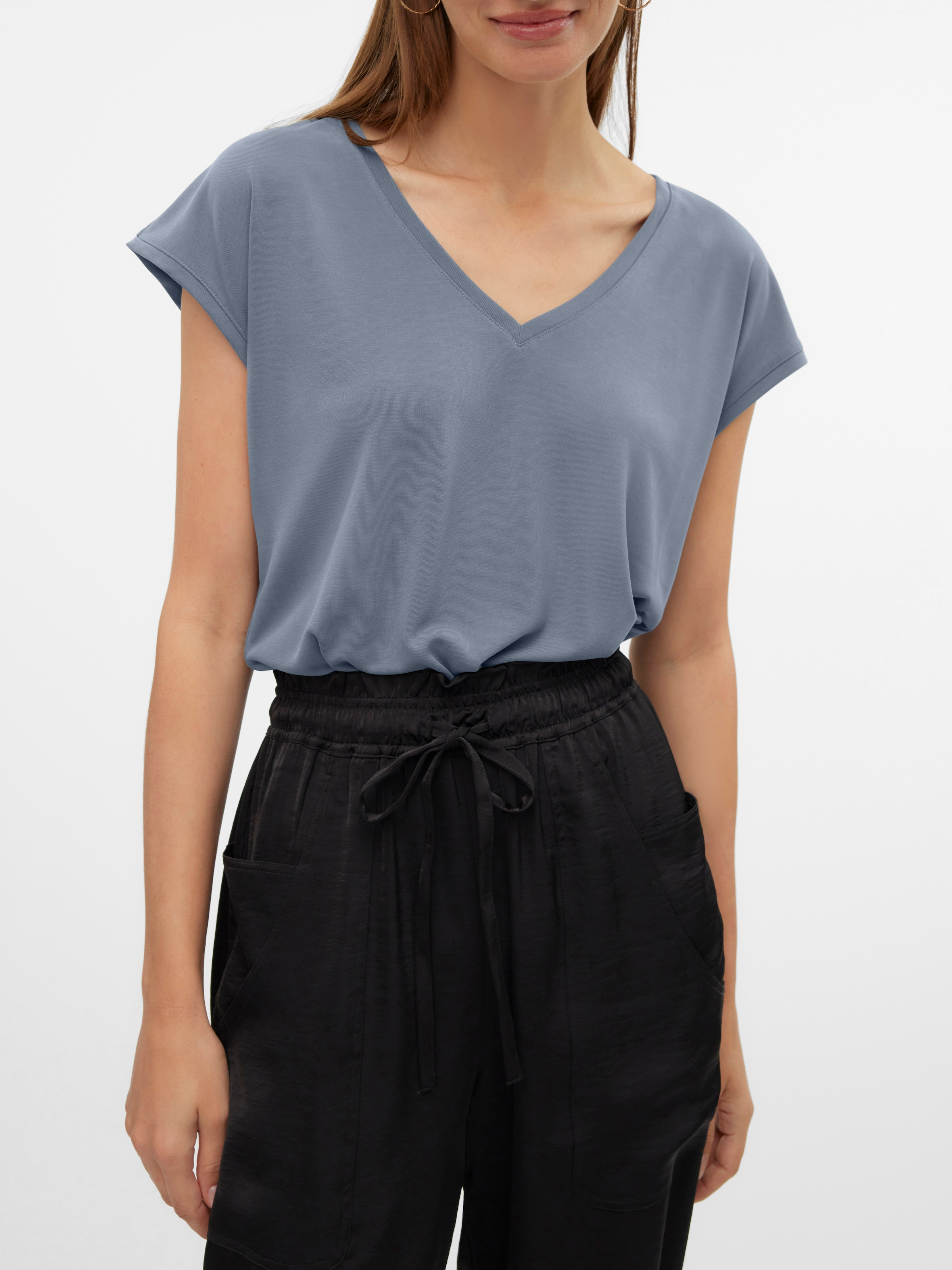 Vero Moda V-Shirt "VMFILLI SS V-NECK TEE GA NOOS" günstig online kaufen