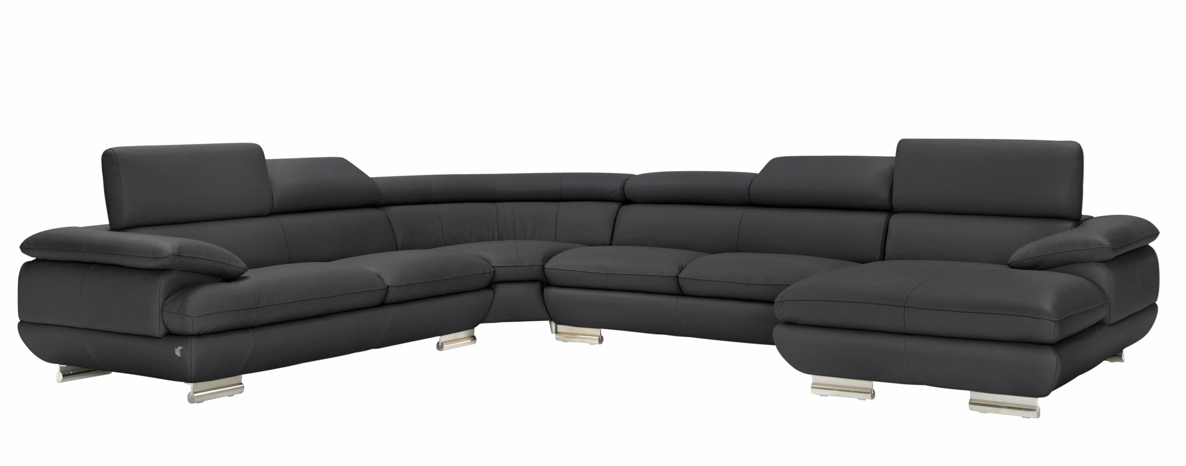 CALIA ITALIA Wohnlandschaft »Magic, italienisches Sofa zum Träumen, erstklassiger Sitzkomfort«, verstellbaren Kopfstützen zum Relaxen, in 2 Lederqualitäten, U-Form