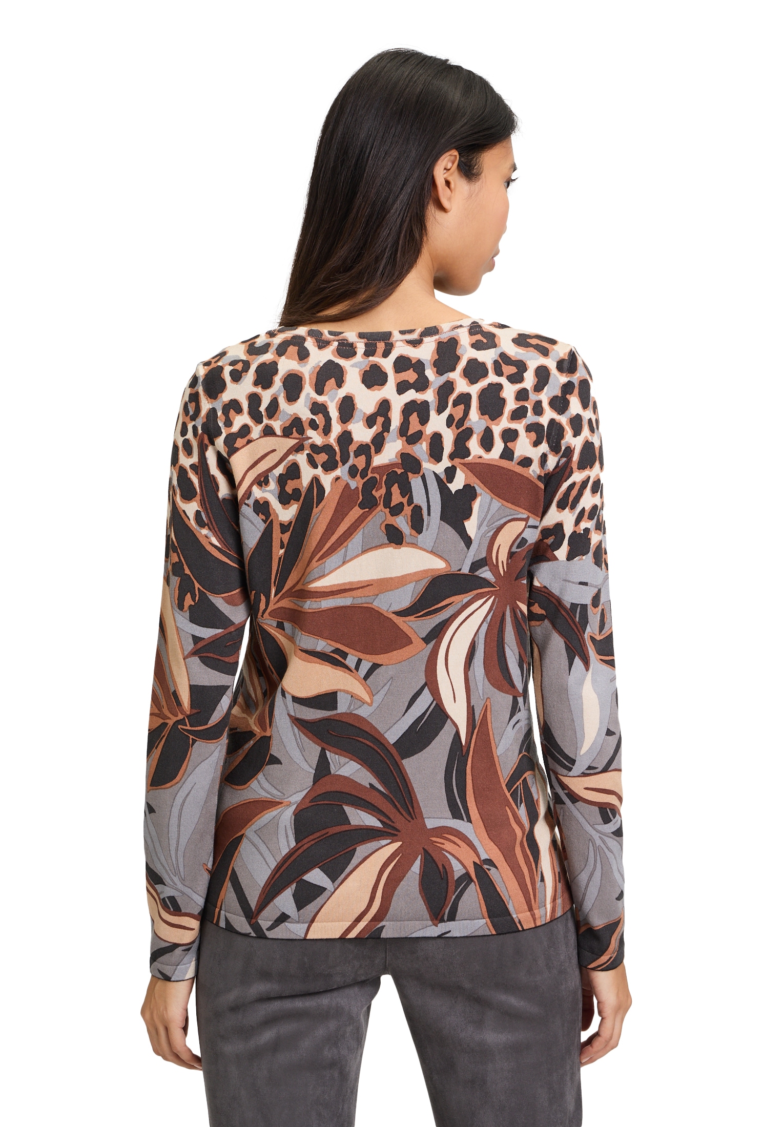 Betty Barclay Strickpullover »Betty Barclay Feinstrickpullover mit Aufdruck«, (1 tlg.), Material