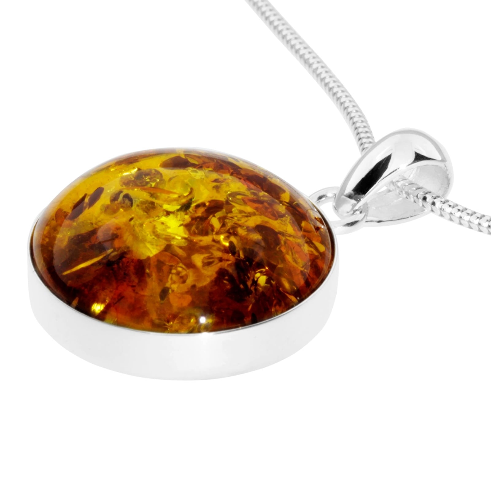 OSTSEE-SCHMUCK Kette mit Anhänger »Ostsee-Schmuck Kette mit Anhänger Classic 19 mm«, (2 tlg.)