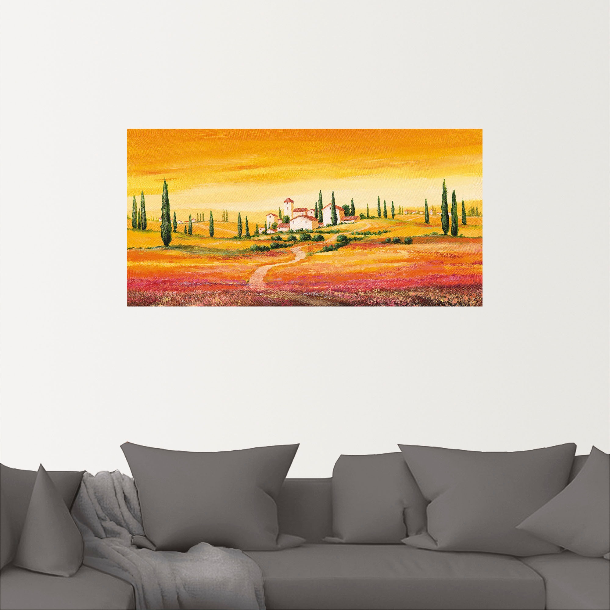 Artland Wandbild »Traumhafte toskanische Landschaft«, Europa, (1 St.), als Alubild, Outdoorbild, Leinwandbild, Poster, Wandaufkleber