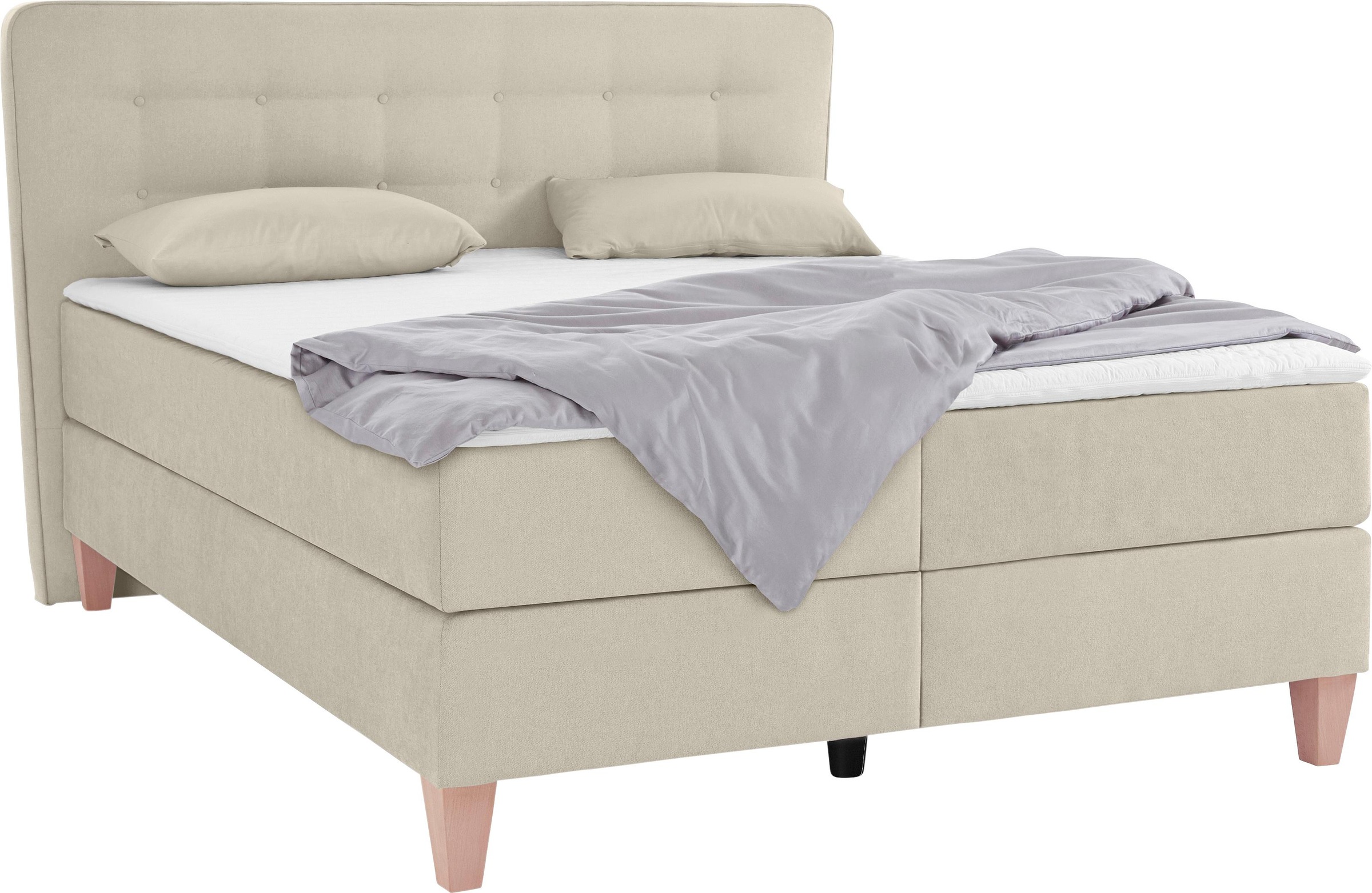 Home affaire Boxspringbett »Ascola«, incl. Topper, 5, Breiten, 3 Ausführungen, 2 Härtegrade