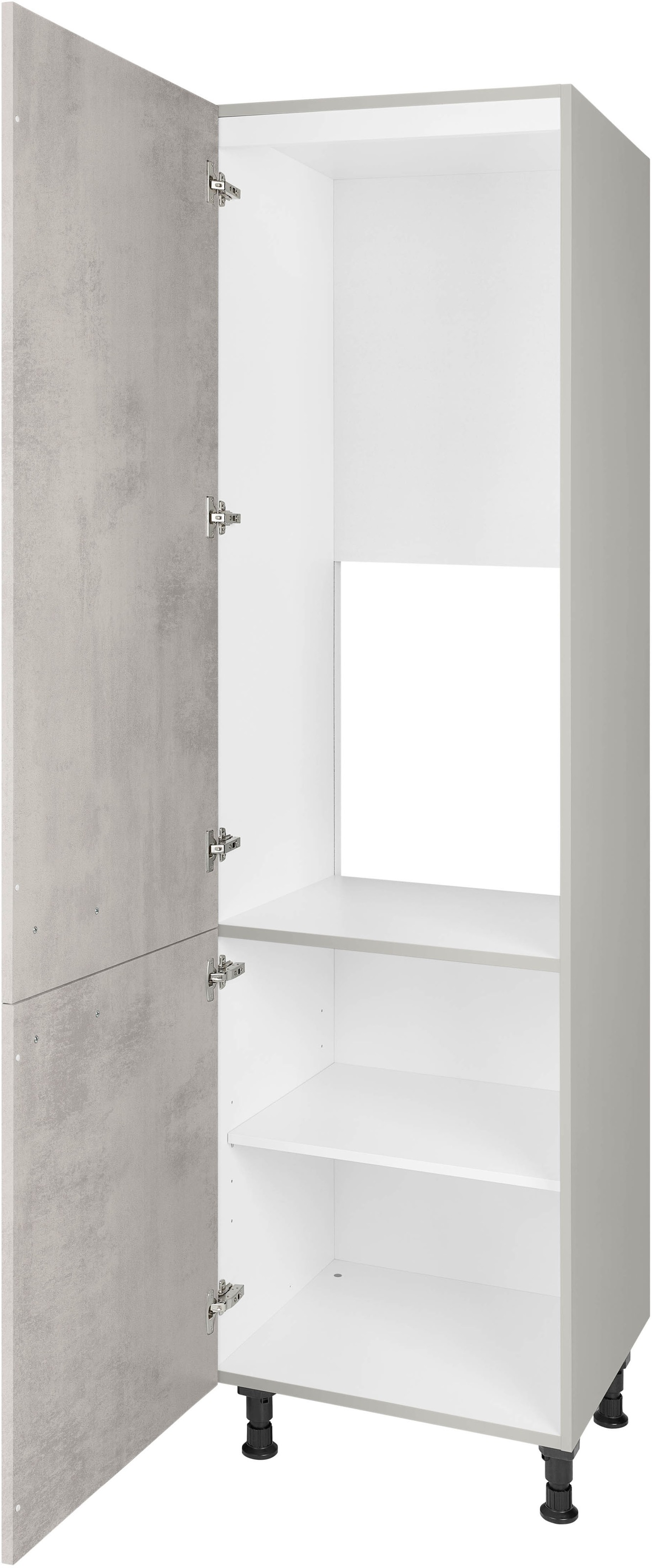 nobilia® Kühlumbauschrank »"Riva", mit zwei Türen und zusätzlichem Einlegeboden,«, vormontiert, Ausrichtung wählbar, Breite/Höhe: 60/216,6 cm