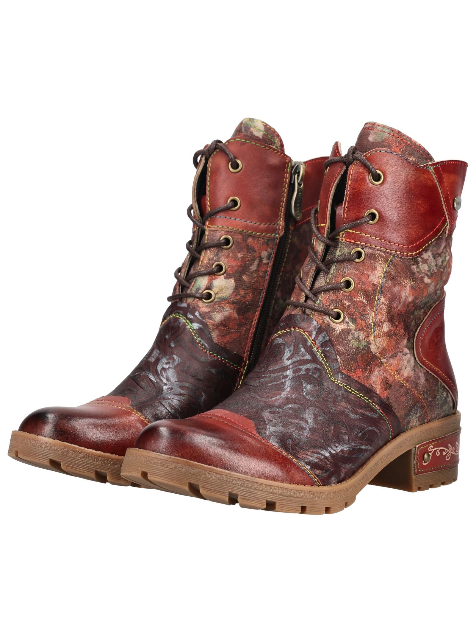 LAURA VITA Schnürstiefelette »LAURA VITA Stiefelette Leder/Textil«