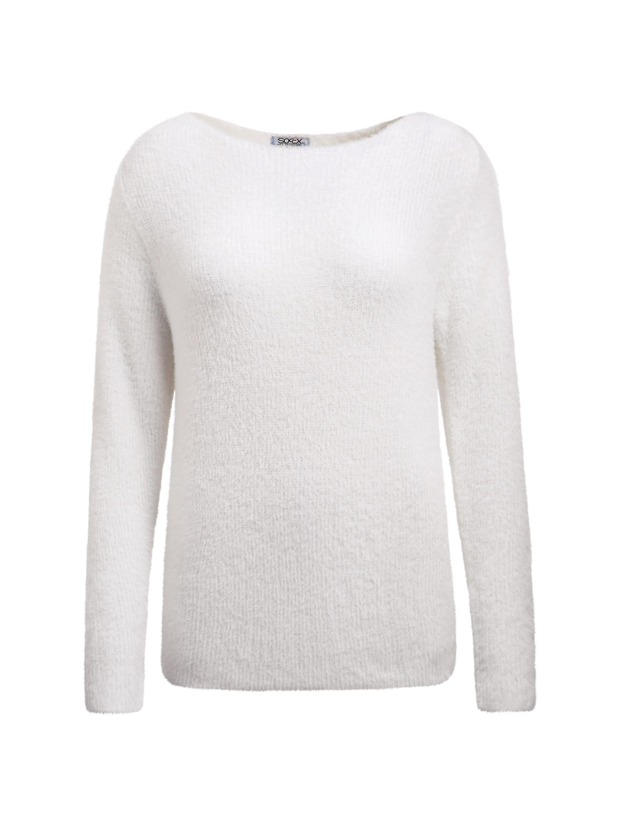 SOCCX Rundhalspullover aus Flauschstrick
