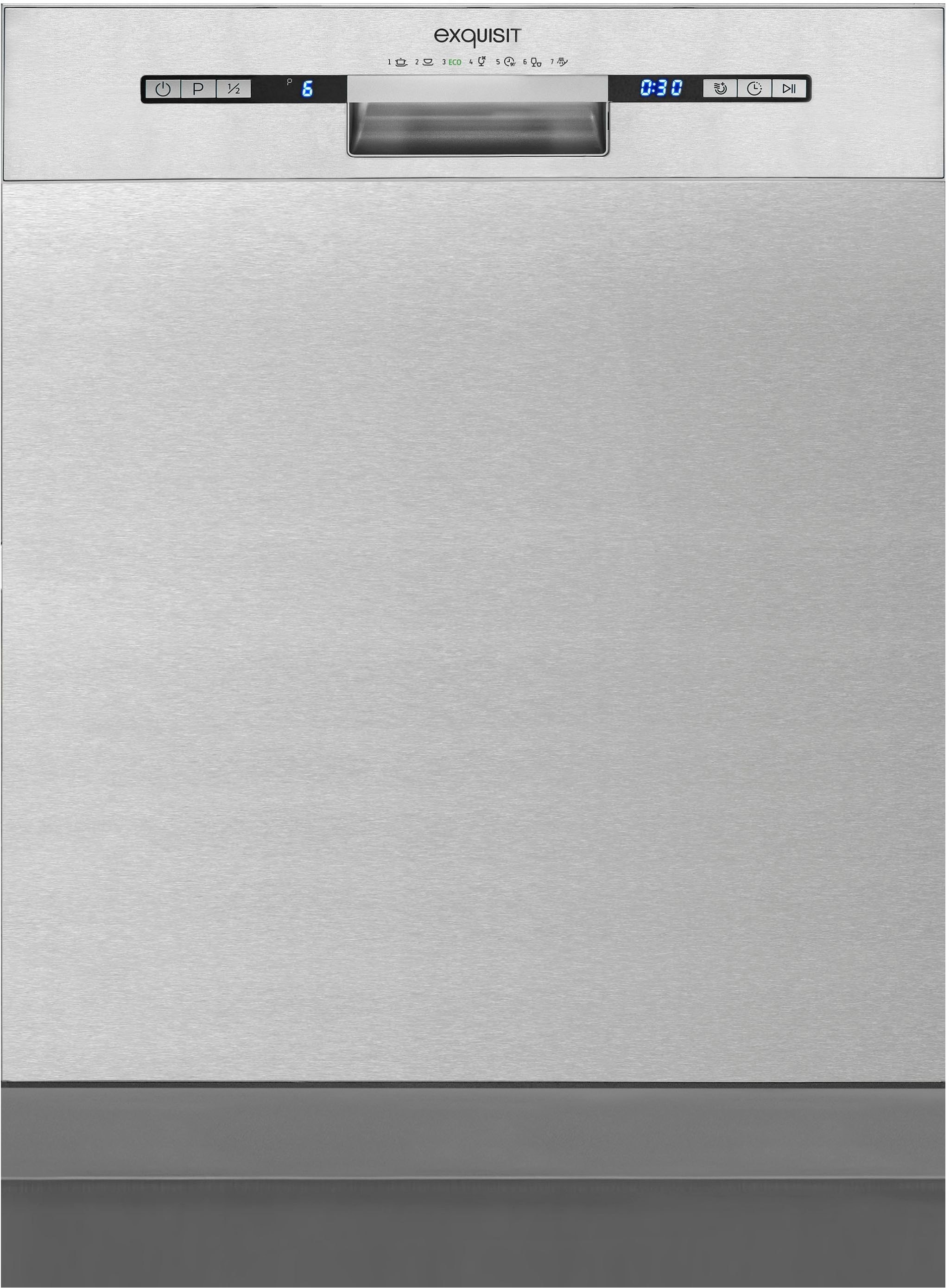 exquisit Unterbaugeschirrspüler »EGSP9313-EF-030E inox«, 13 Maßgedecke