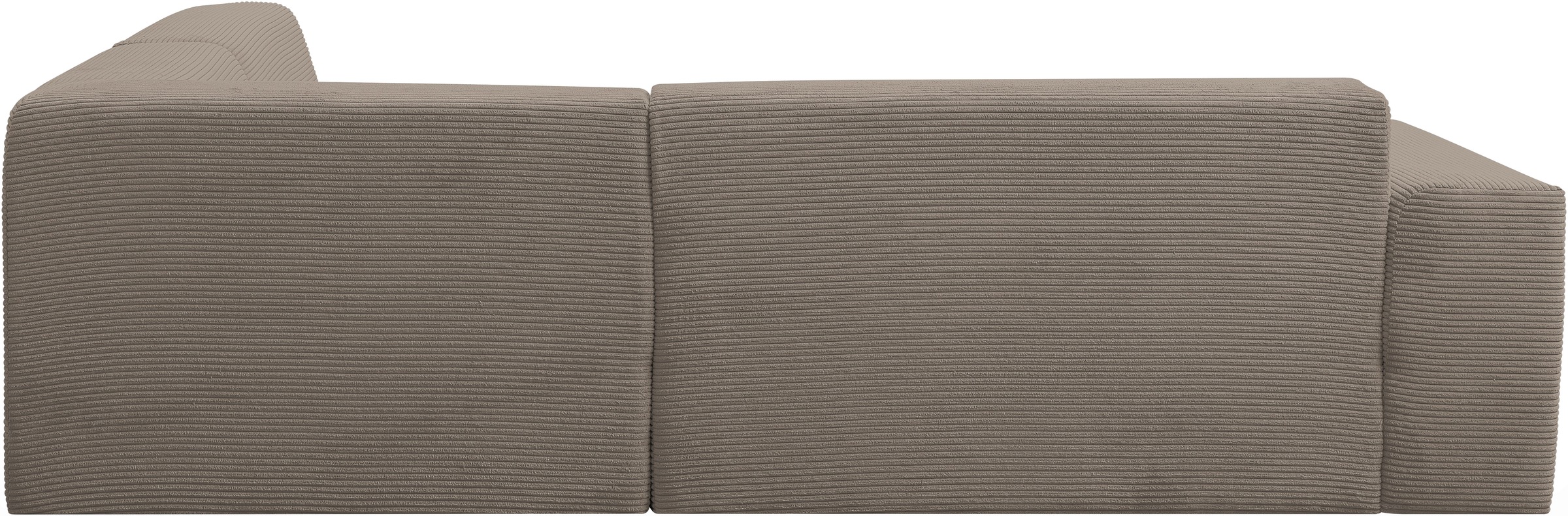 WERK2 Ecksofa »Zeus-M, tolles Sofa mit schönen Details, L-Form«, Curvy Trend Garnitur, urbane Optik, komfortable Wellenunterfederung