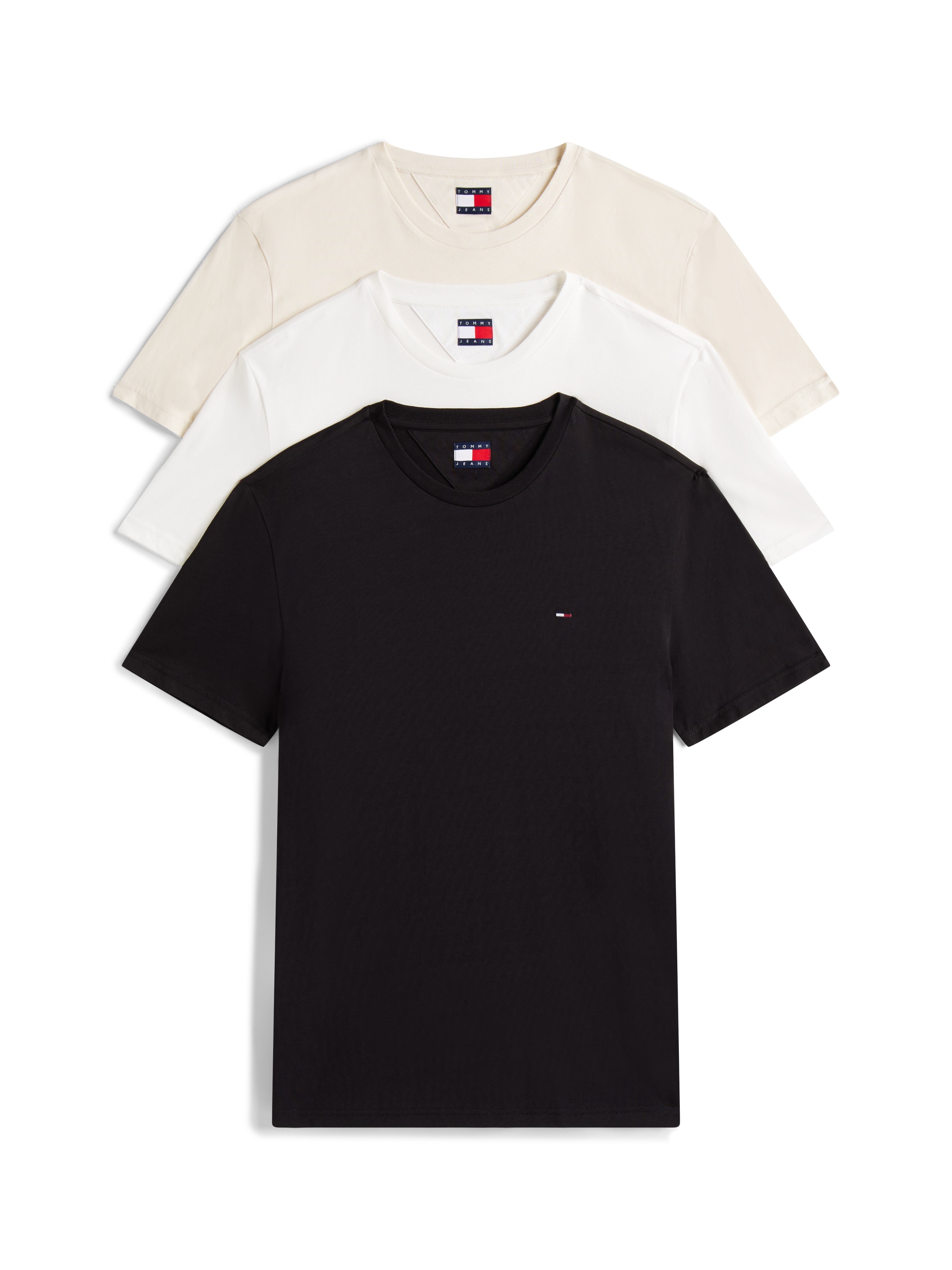 Tommy Jeans "TJM XSLIM 3 PACK TEE" Mit Rundhalsausschnitt günstig online kaufen