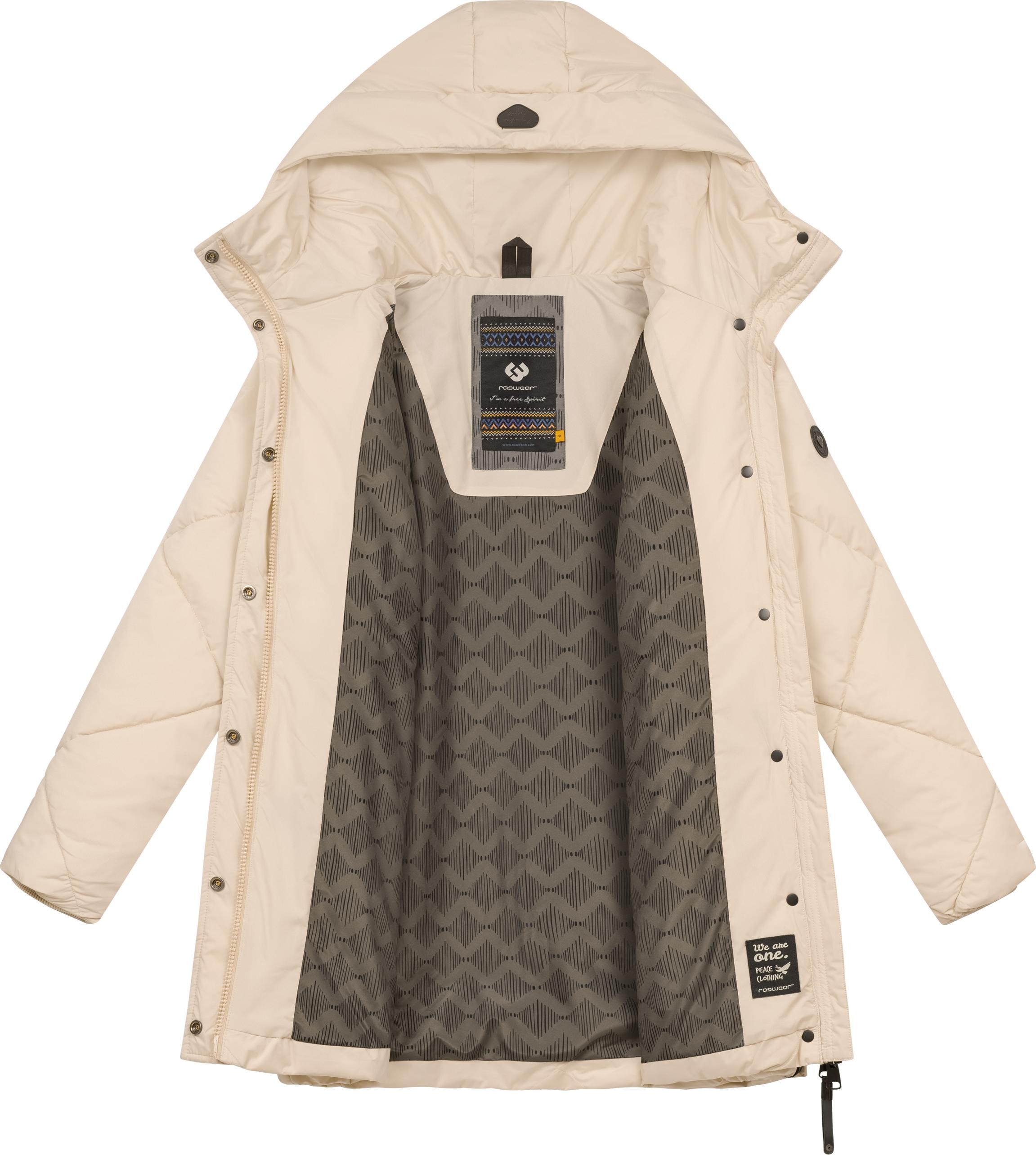 Ragwear Steppmantel »Diamanta«, Wasserdichter Damen Kurzmantel mit Kapuze