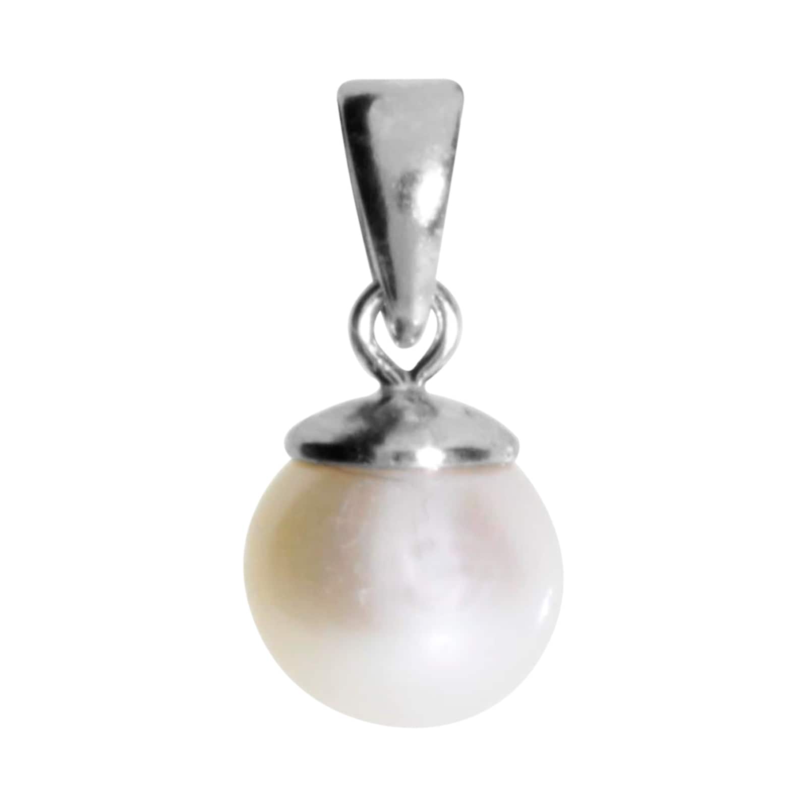 Kettenanhänger OSTSEE-SCHMUCK "Ostsee-Schmuck Anhänger Ingrid 6 Anhänger Ingrid 6", weiß, Schmuckanhänger, Damen, 13 x 6mm, Silber 925 (Sterlingsilber), 0,6 g, Kettenanhänger 4