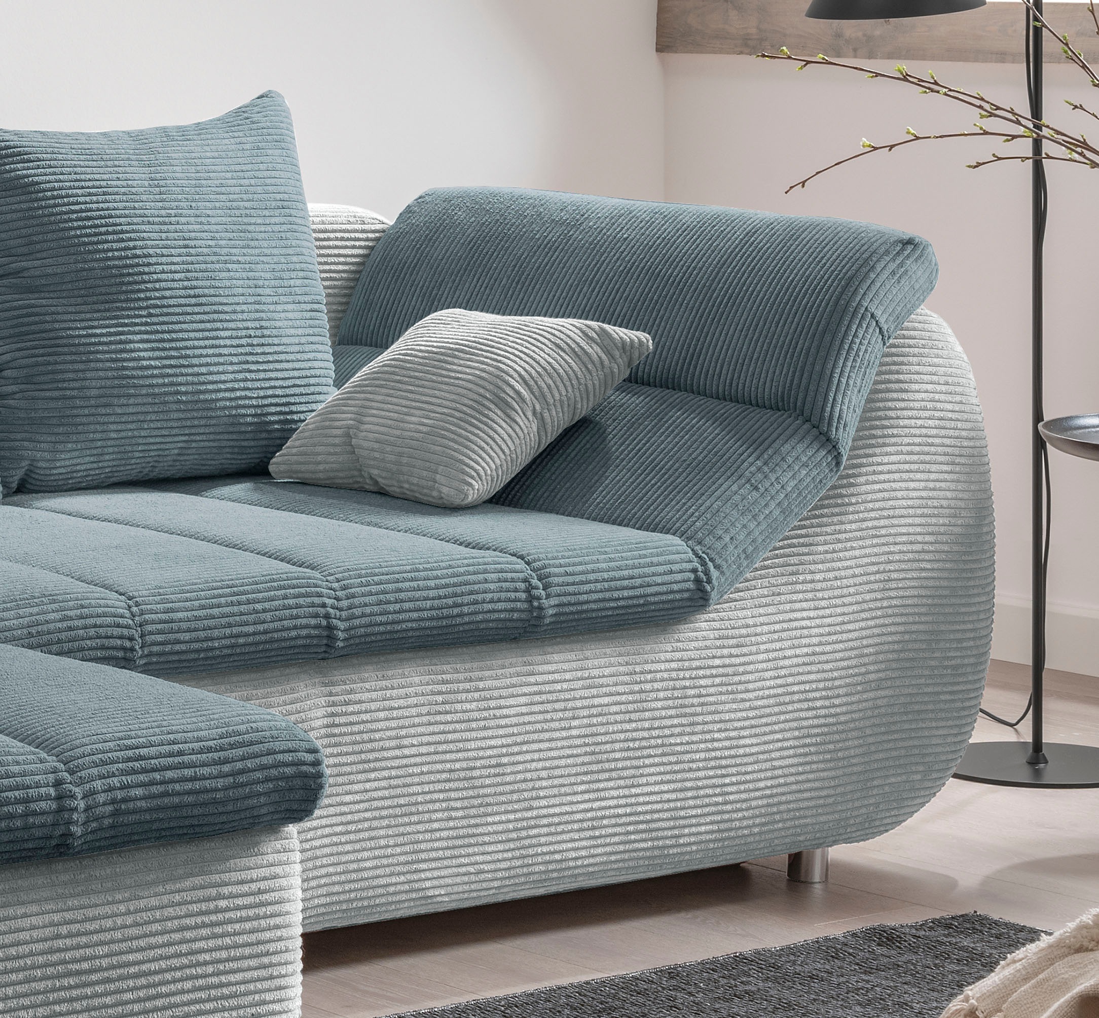 INOSIGN Ecksofa »Imola elegant und bequem, aktuelle Steppung im Sitz, L-Form«, wahlweise mit Bettfunktion, OTTOs Choice