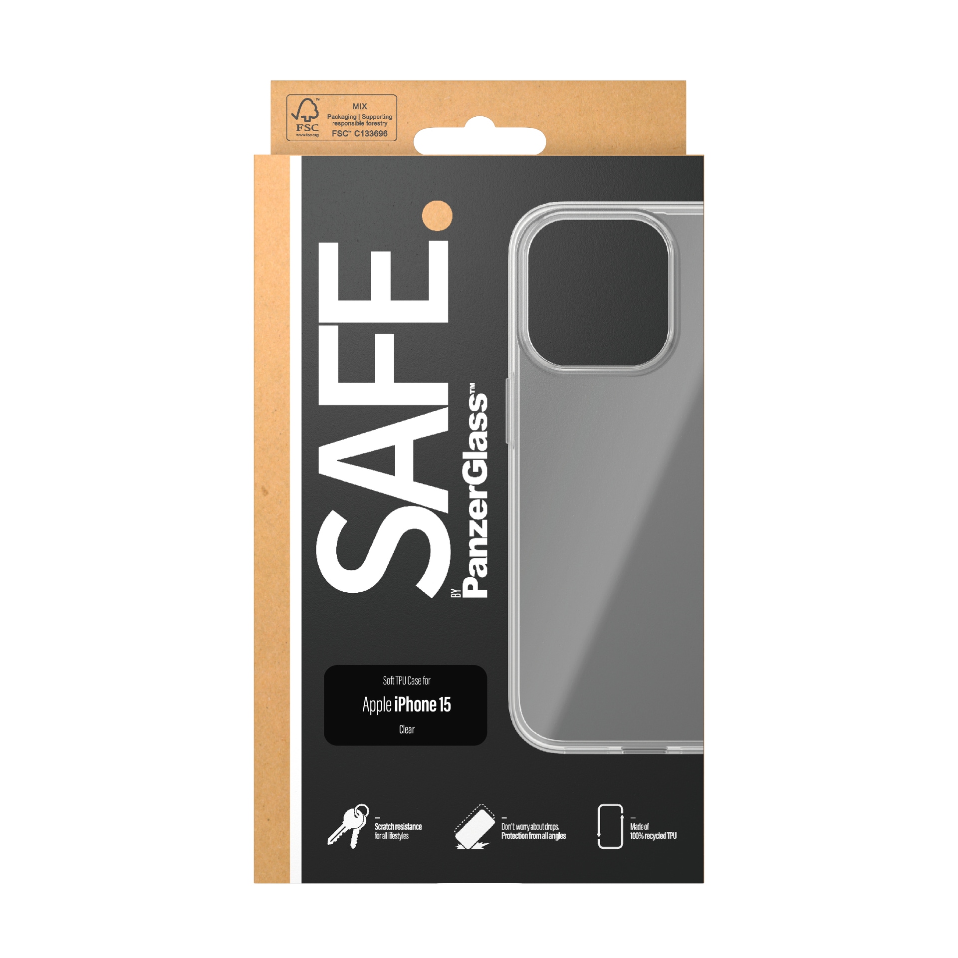 SAFE by PanzerGlass Backcover »TPU Case für iPhone 15«