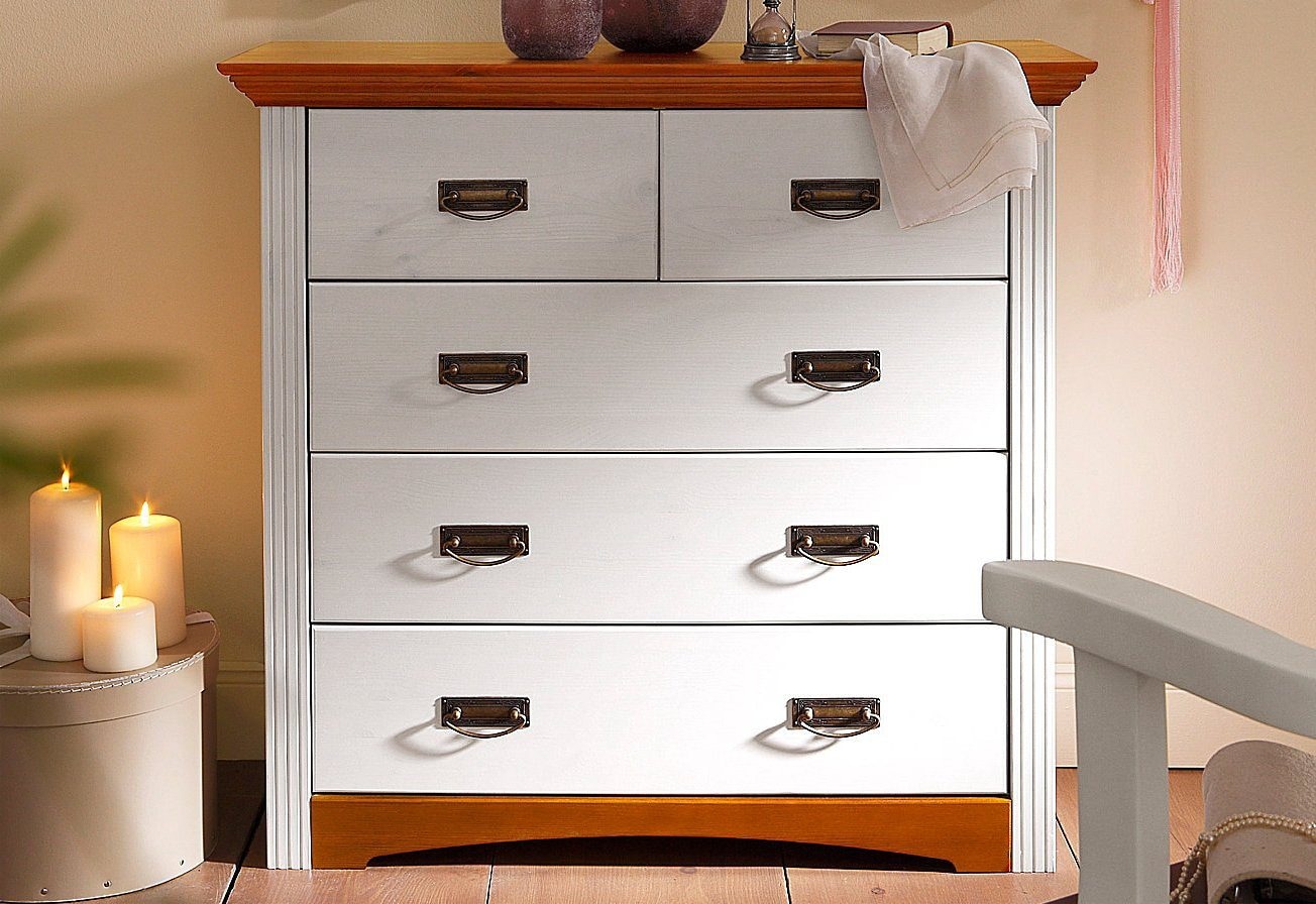 Home affaire Schubkastenkommode »Konrad«, Breite 94 cm, aus massiver, FSC®-zertifizierter Kiefer