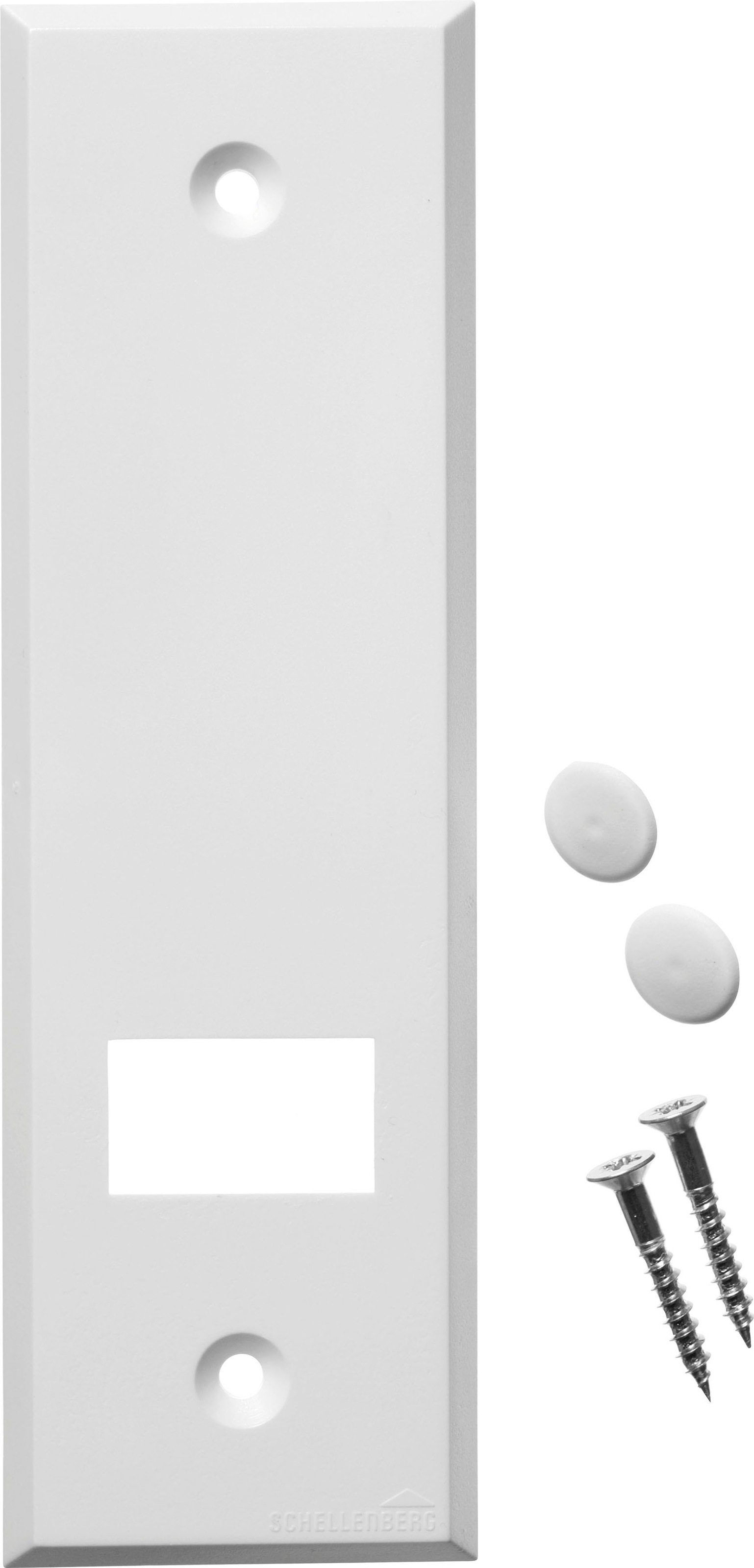 SCHELLENBERG Gurtwickler-Abdeckplatte »Standard Maxi, 13,5 cm Lochabstand, langlebig aus Kunststoff«, Rollladen Abdeckblenden für Gurtwickler und Einlasswickler