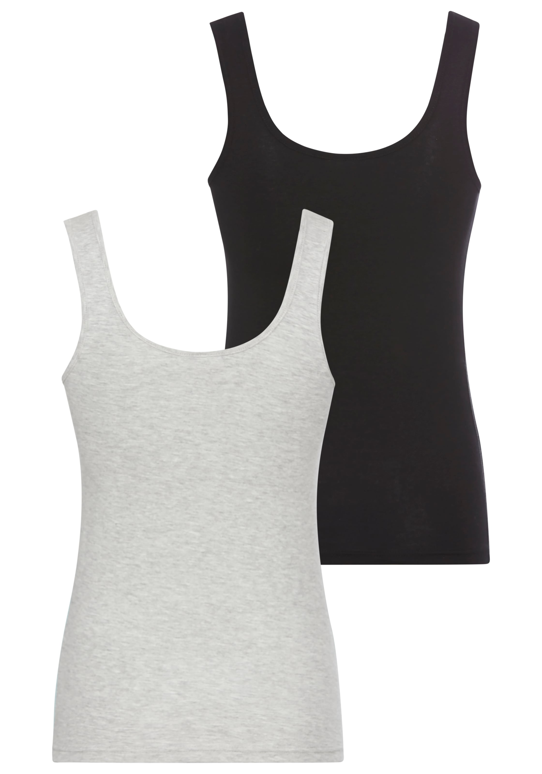 KangaROOS Tanktop, (Packung, 2 tlg., 2er-Pack), 1x mit Frontdruck, 1x unifarben