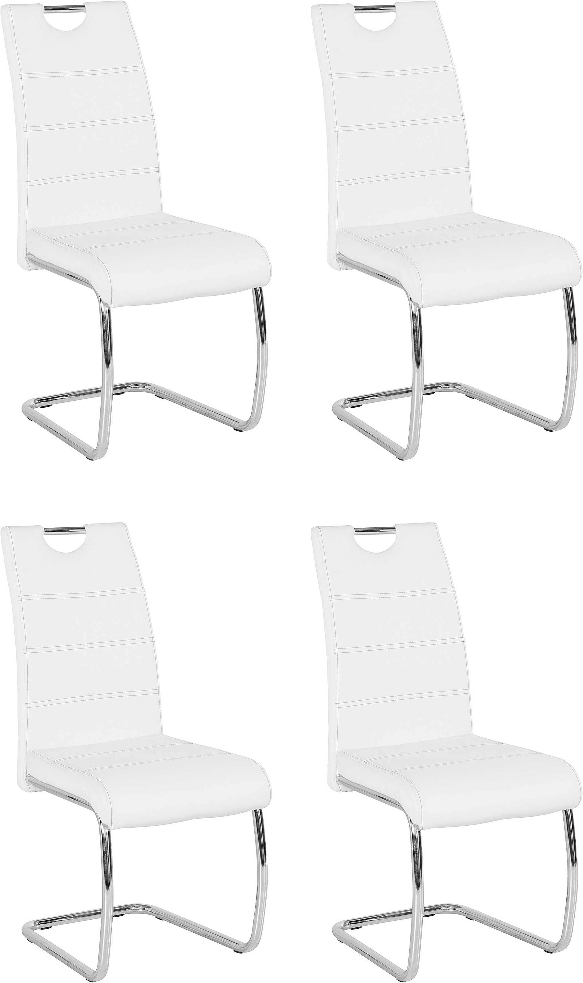 HELA Freischwinger »FLORA«, (Set), 4 St., Kunstleder, 1, 2 oder 4 Stück, Freischwinger
