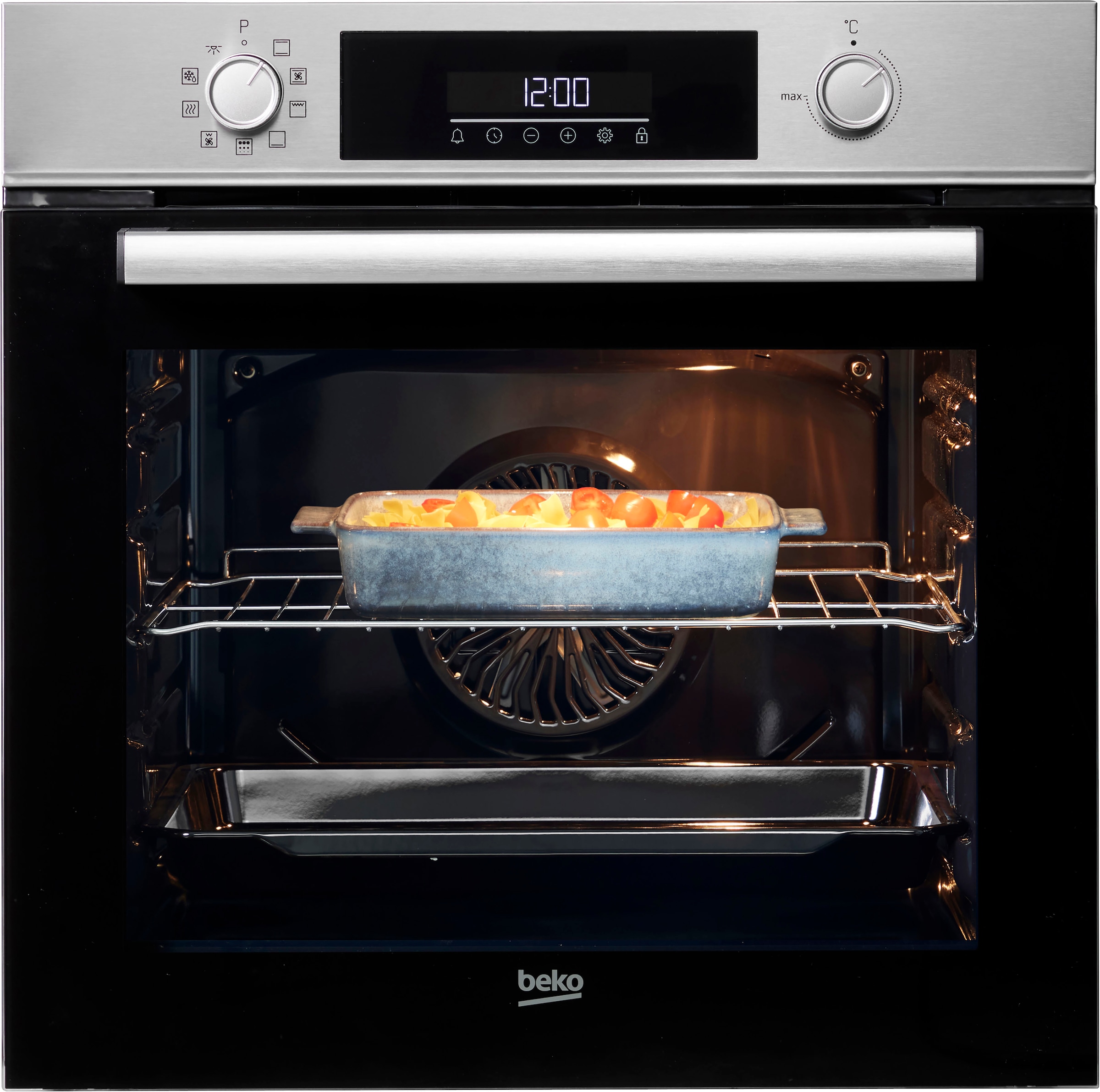 BEKO Backofen-Set »BBSE1134T0XFP«, BBSE1134T0XFP, Pyrolyse-Selbstreinigung, (Set)