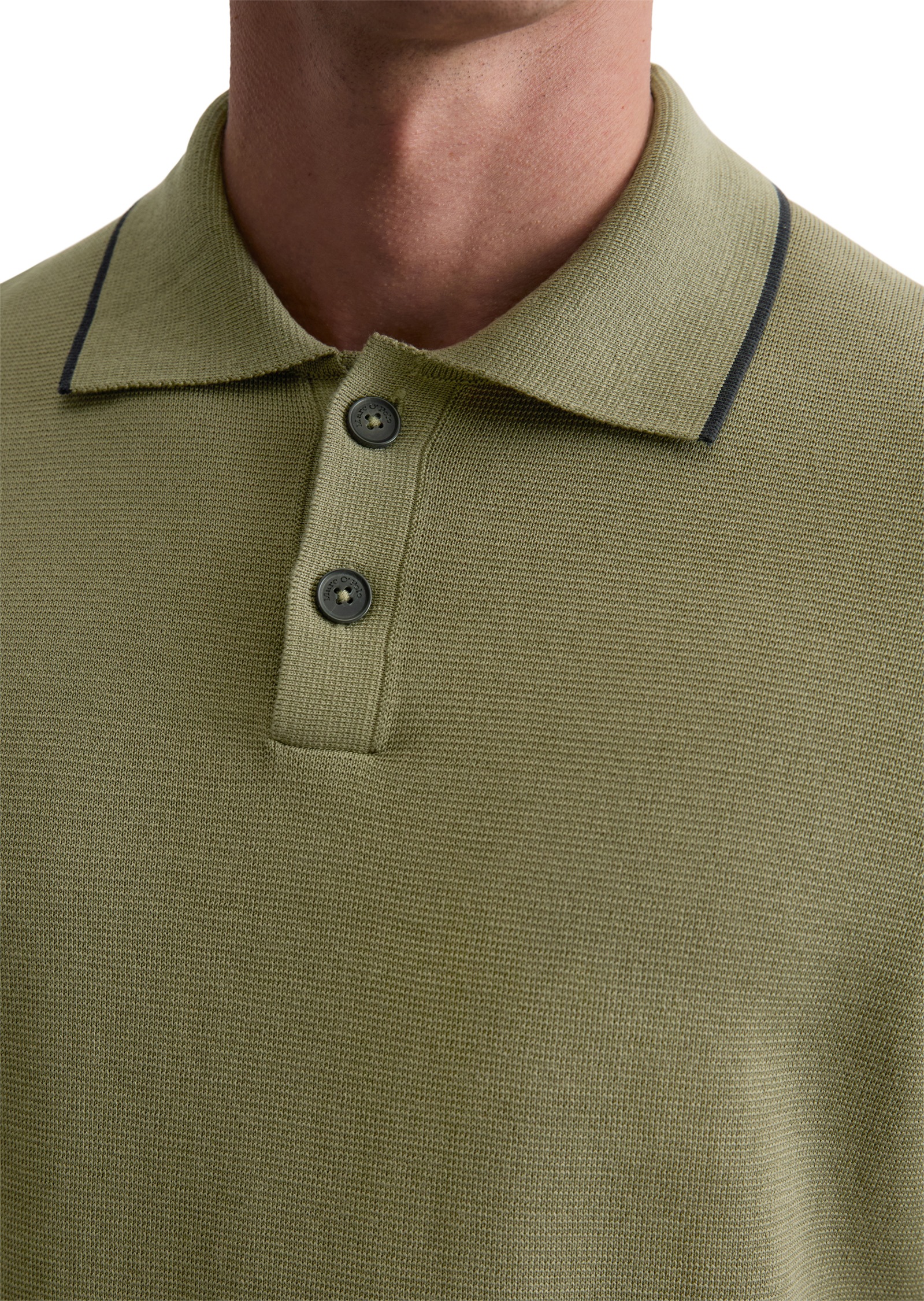 Thumbnail - Marc OPolo Poloshirt "DFB Travel Collection" aus Strick, aus reiner Bio-Baumwolle, regular fit