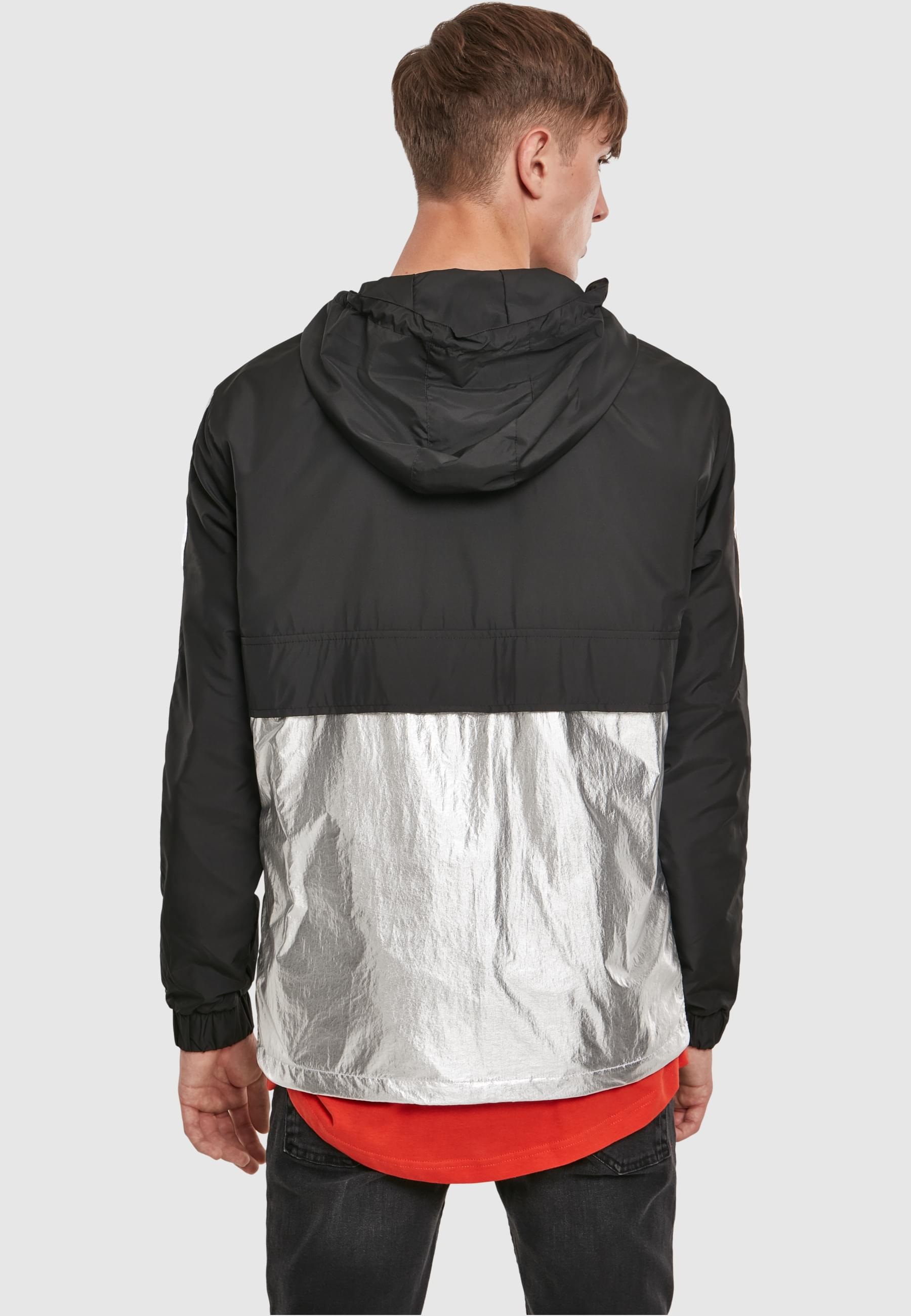 MisterTee Allwetterjacke »MisterTee Herren Reflective Mister Tee Windbreaker«, (1 St.), ohne Kapuze