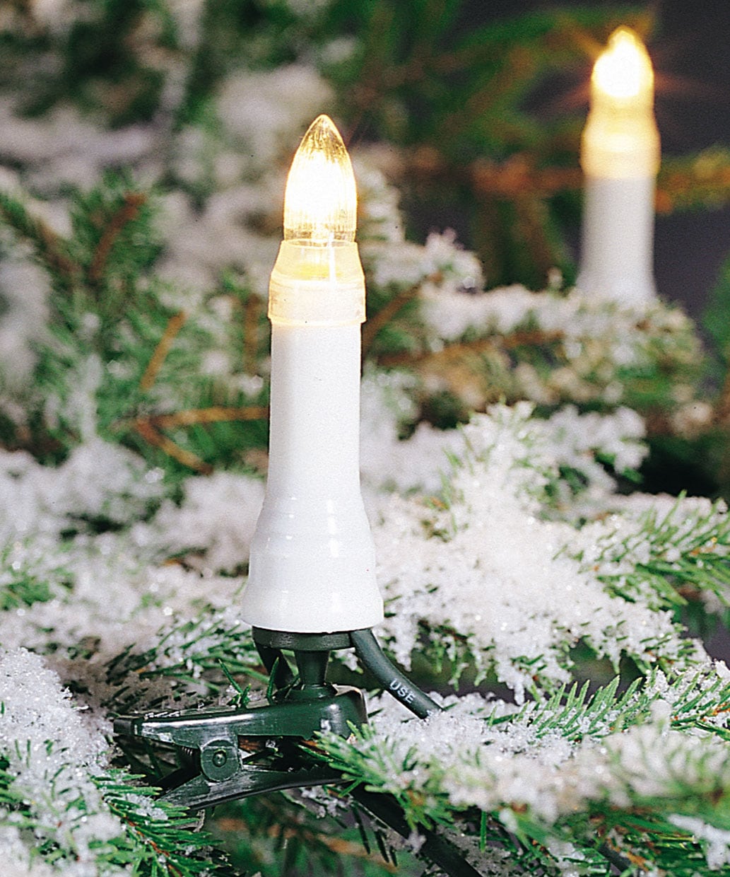 KONSTSMIDE Christbaumkerzen »Weihnachtsdeko aussen, Christbaumschmuck«, klare teilbarer Baumkette, Birnen Topbirnen, St.-flammig, | 35 BAUR kaufen 35 Stecker