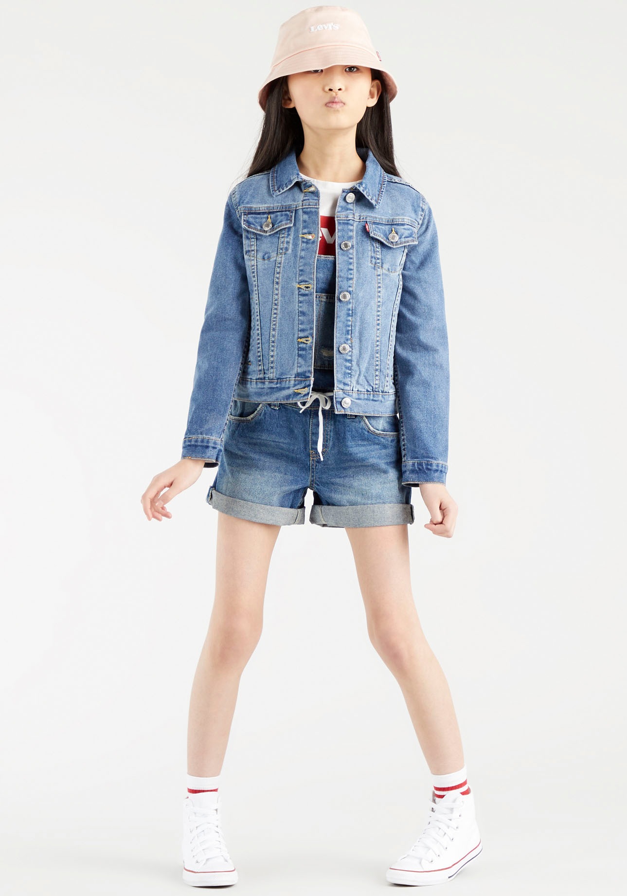 Thumbnail - Levis Kids Jeansjacke "STRETCH TRUCKER JACKET" ohne Kapuze for GIRLS