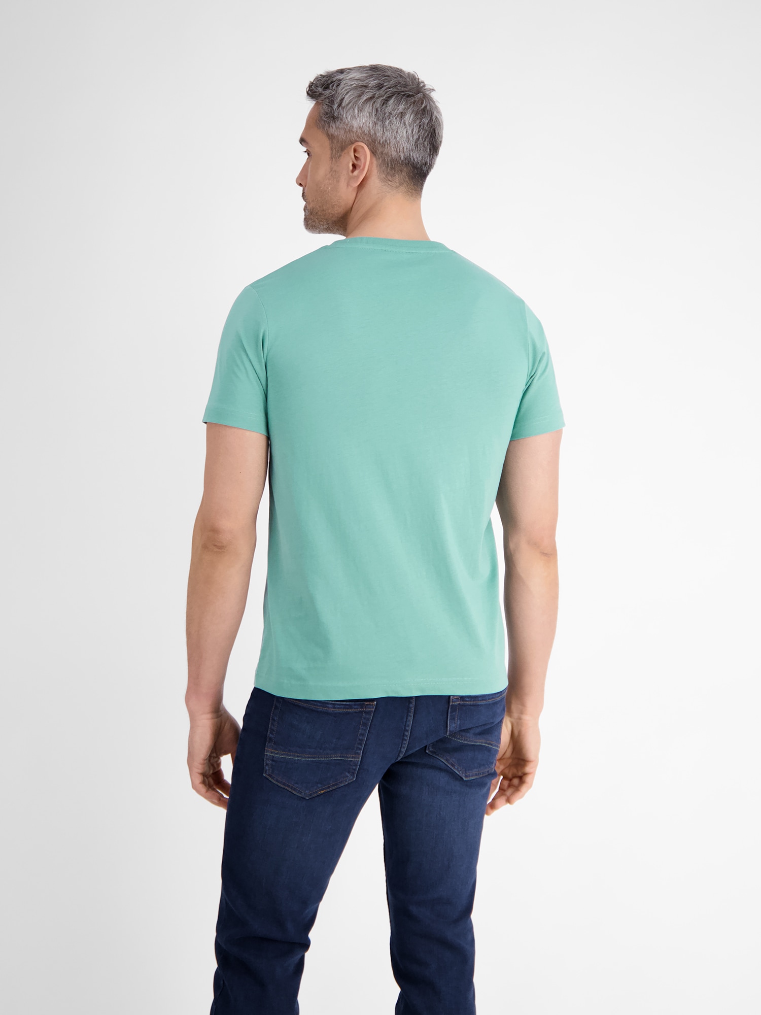 LERROS T-Shirt »LERROS Unifarbenes T-Shirt mit Print«